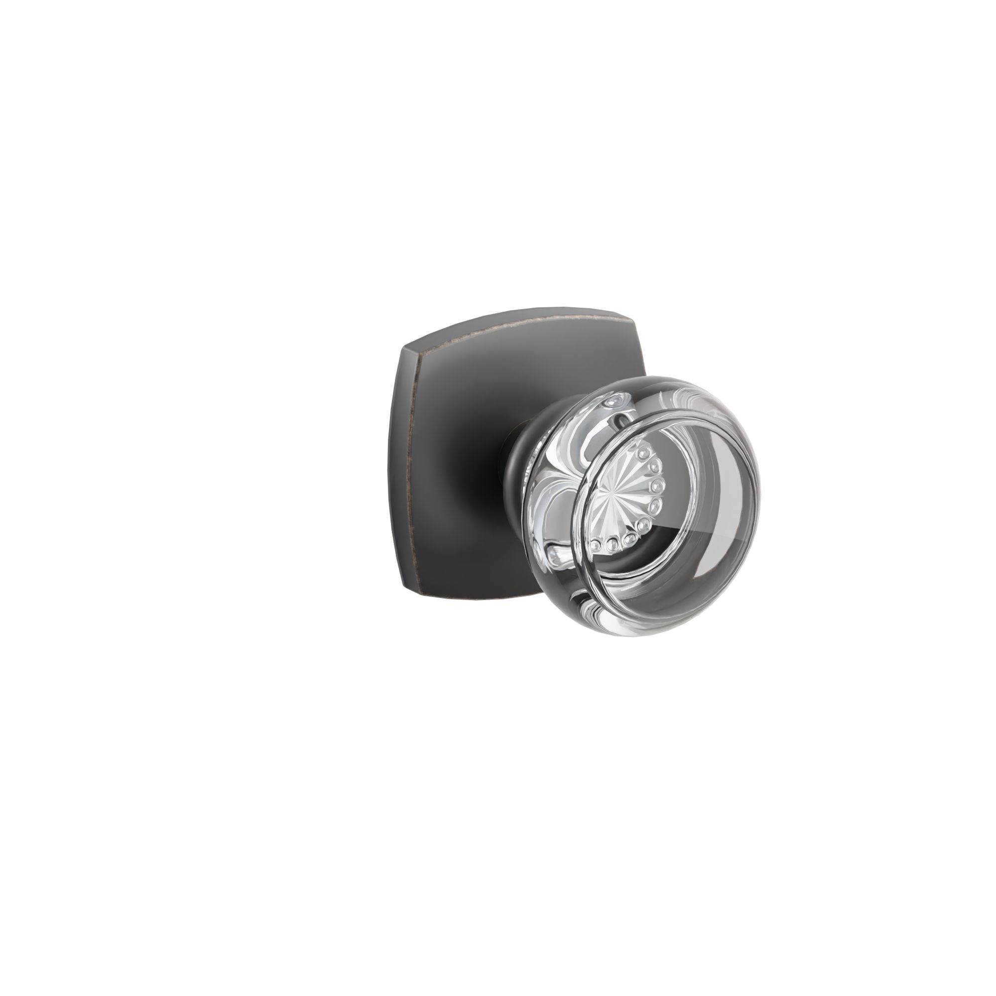 Emtek Georgetown Glass Knob Set with Urban Modern Rosette