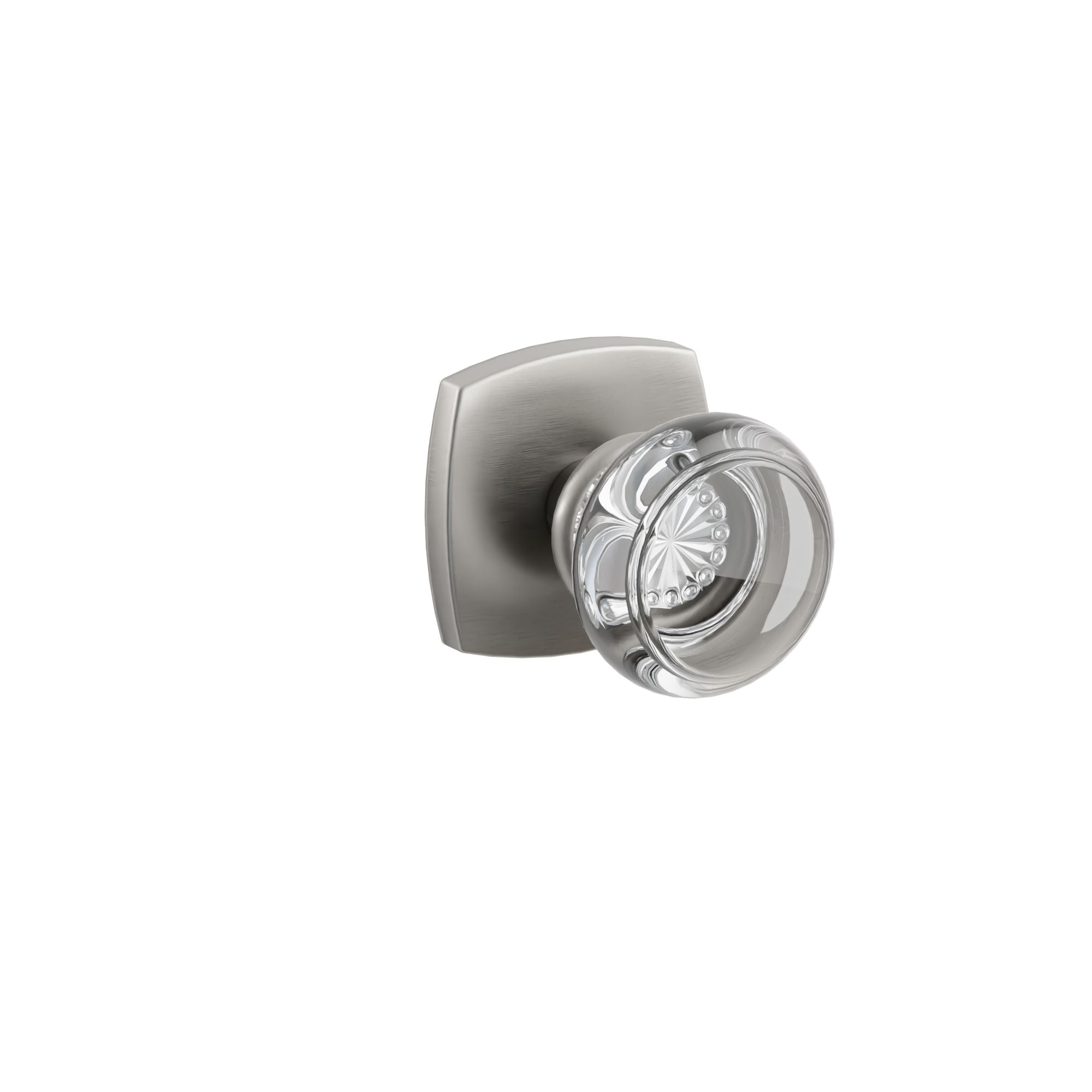 Emtek Concealed Fastener Georgetown Glass Knob Set With Urban Modern Rosette