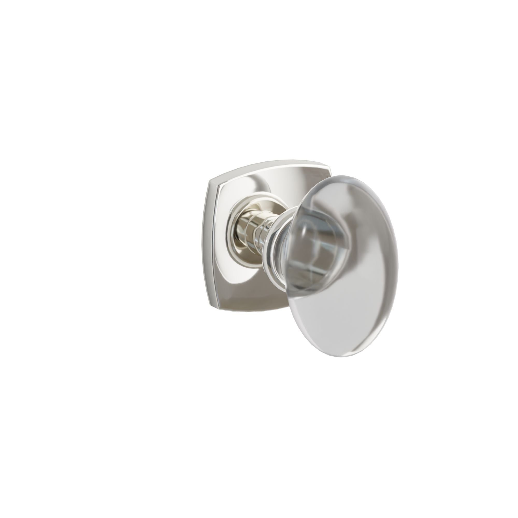 Emtek Concealed Fastener Hampton Glass Knob Set With Urban Modern Rosette