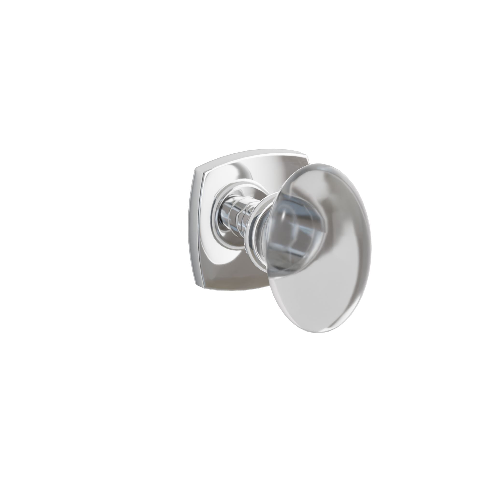 Emtek Hampton Glass Knob Set with Urban Modern Rosette