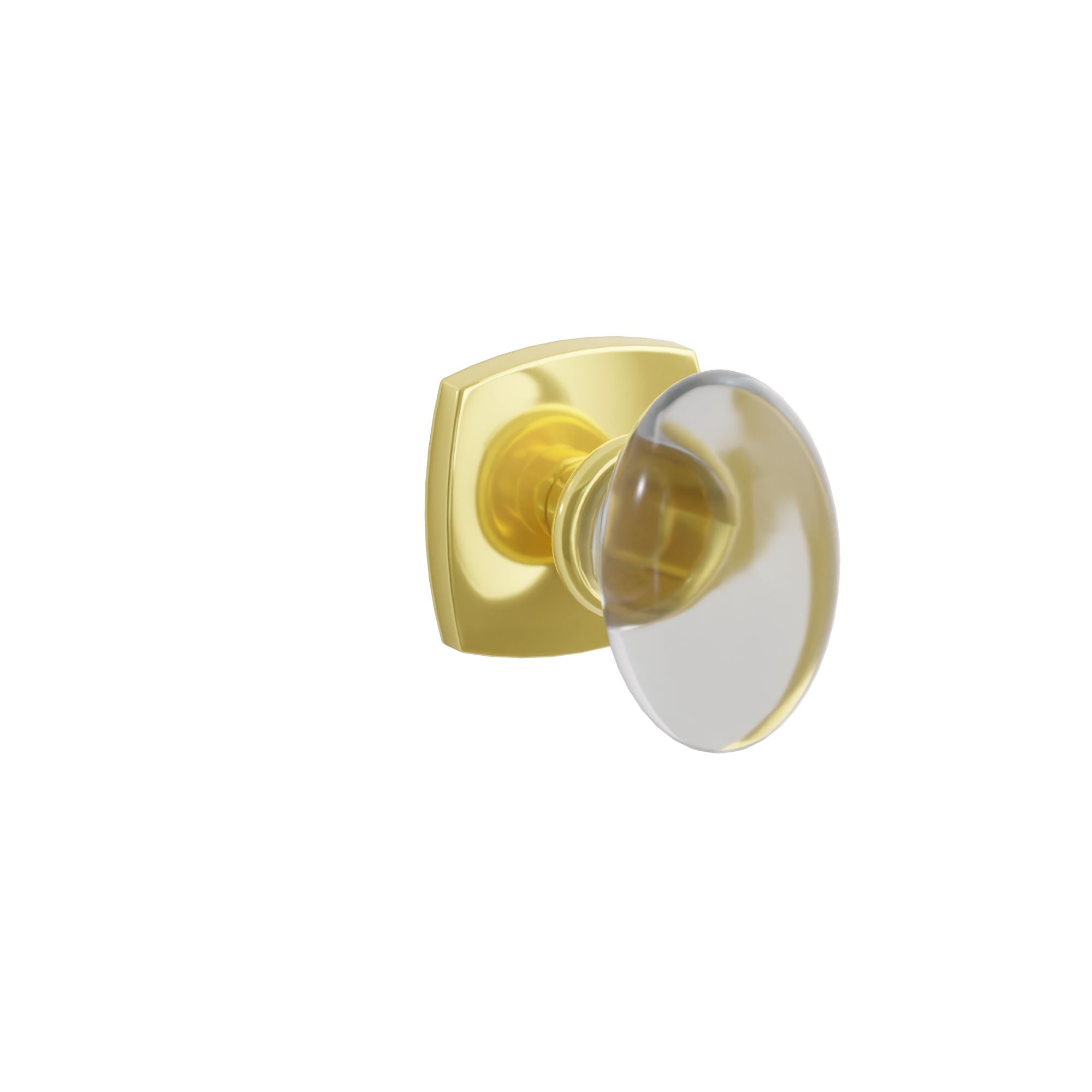 Emtek Hampton Glass Knob Set with Urban Modern Rosette