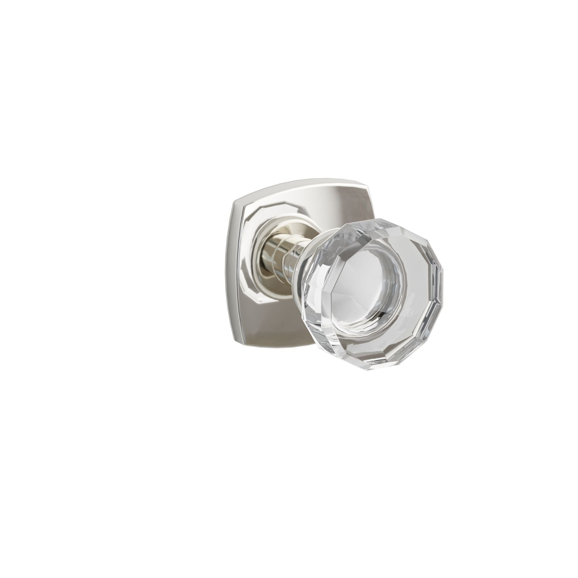 Emtek Lowell Glass Knob Set with Urban Modern Rosette