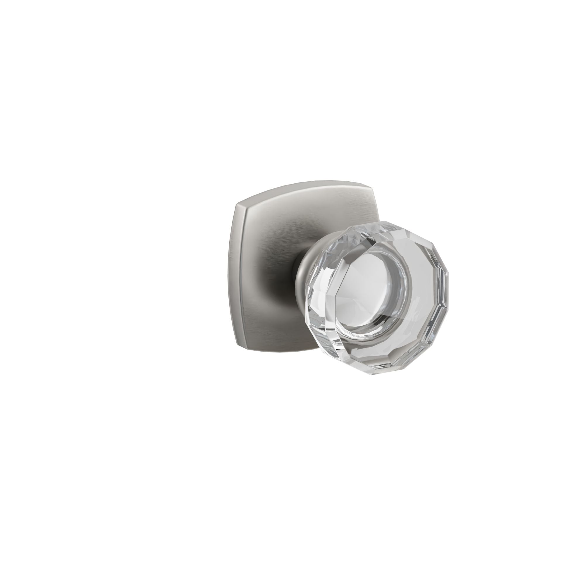 Emtek Concealed Fastener Lowell Glass Knob Set With Urban Modern Rosette