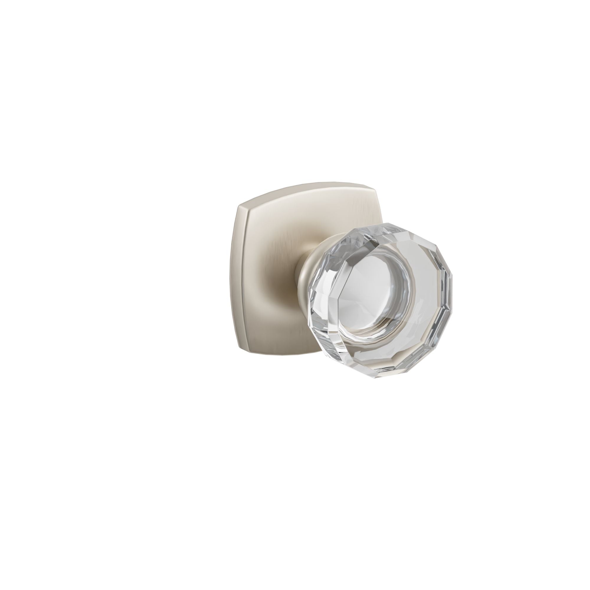 Emtek Concealed Fastener Lowell Glass Knob Set With Urban Modern Rosette