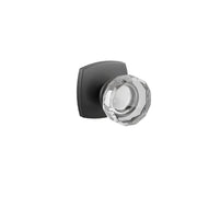 Emtek Concealed Fastener Lowell Glass Knob Set With Urban Modern Rosette