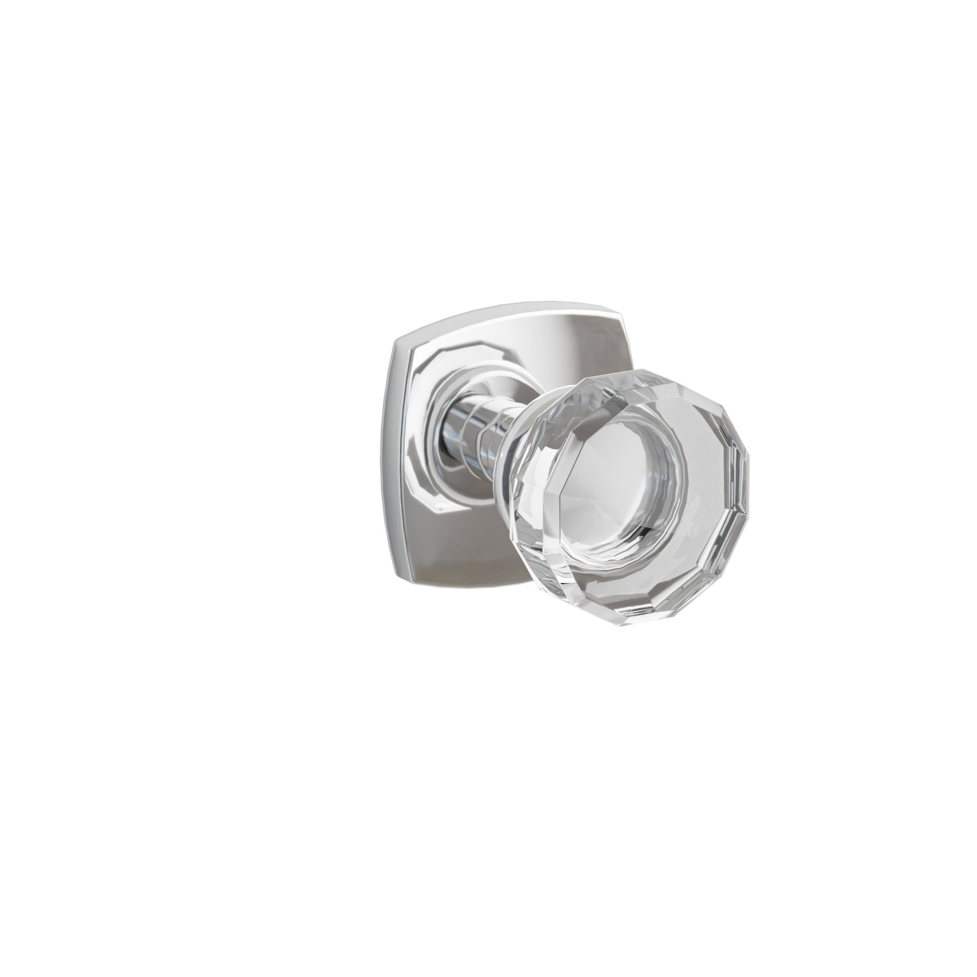 Emtek Concealed Fastener Lowell Glass Knob Set With Urban Modern Rosette
