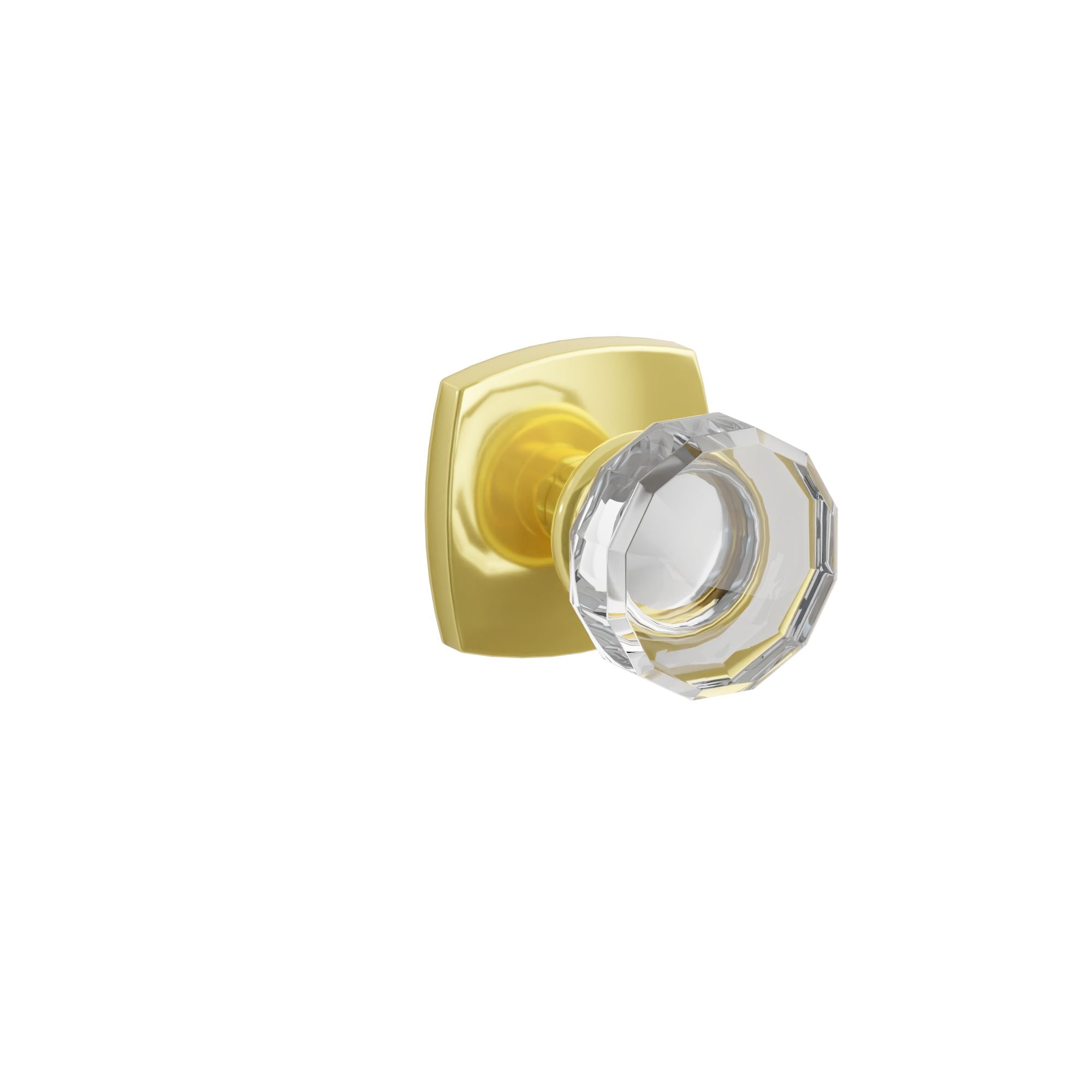 Emtek Lowell Glass Knob Set with Urban Modern Rosette