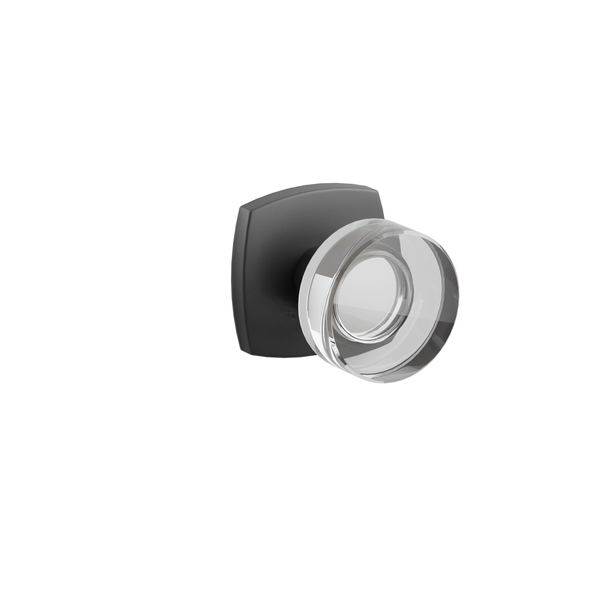 Emtek Modern Disc Glass Knob Set with Urban Modern Rosette