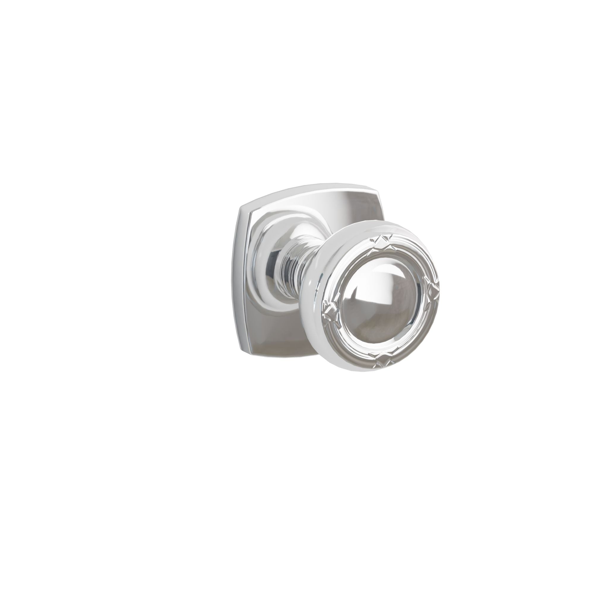 Emtek Concealed Fastener Ribbon & Reed Knob Set With Urban Modern Rosette