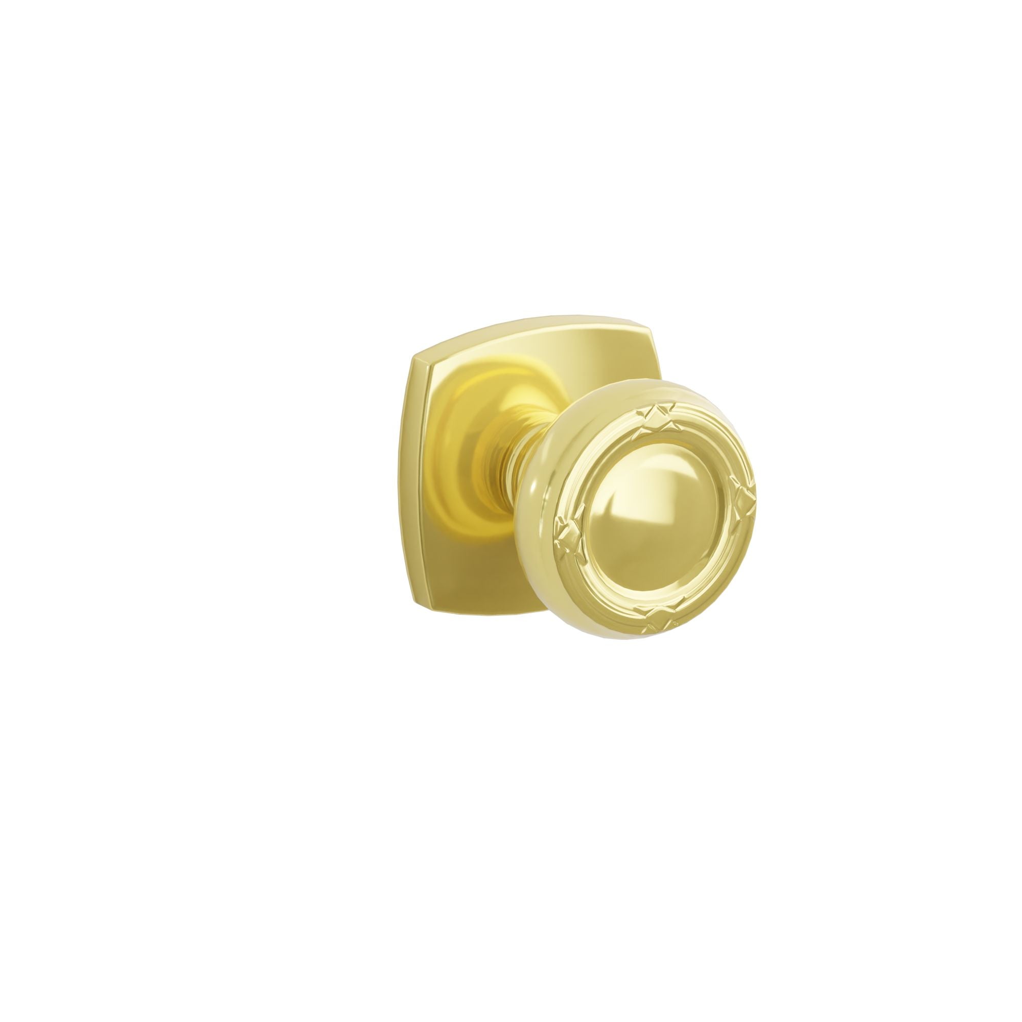 Emtek Concealed Fastener Ribbon & Reed Knob Set With Urban Modern Rosette