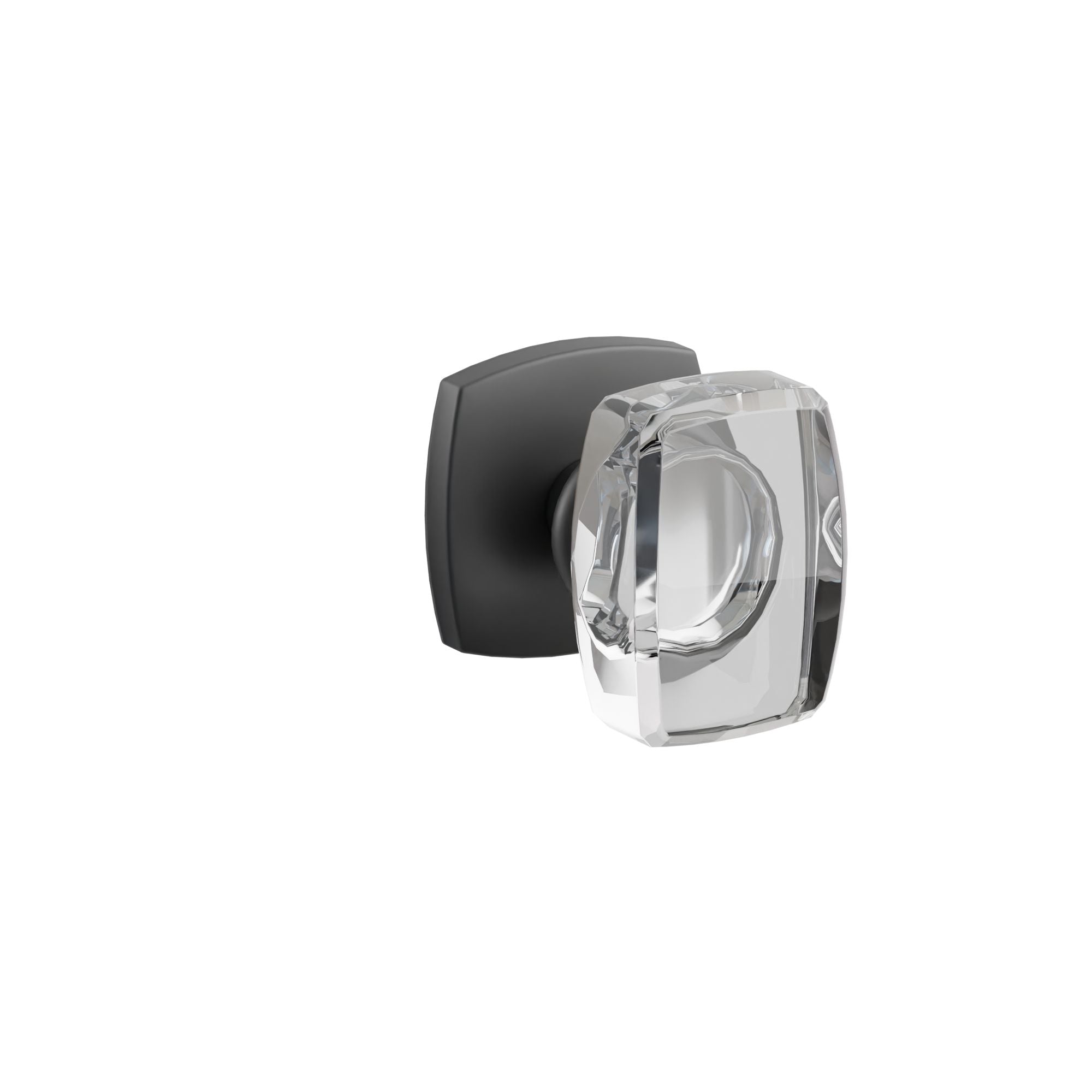 Emtek Windsor Glass Knob Set with Urban Modern Rosette