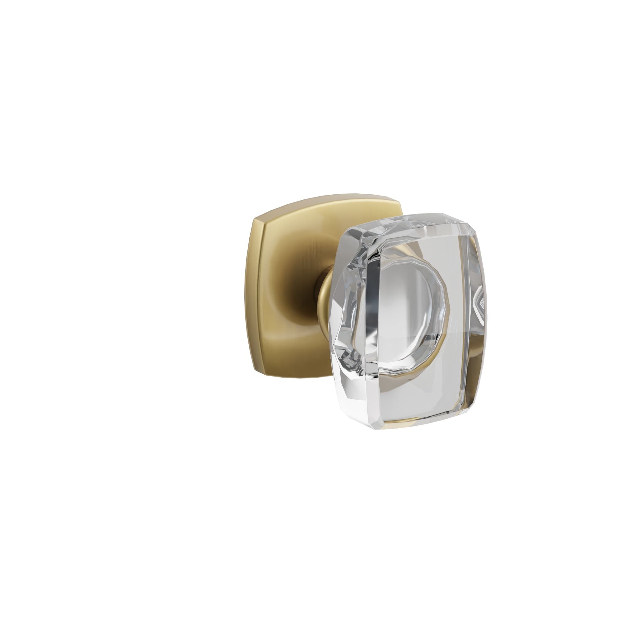 Emtek Concealed Fastener Windsor Glass Knob Set With Urban Modern Rosette