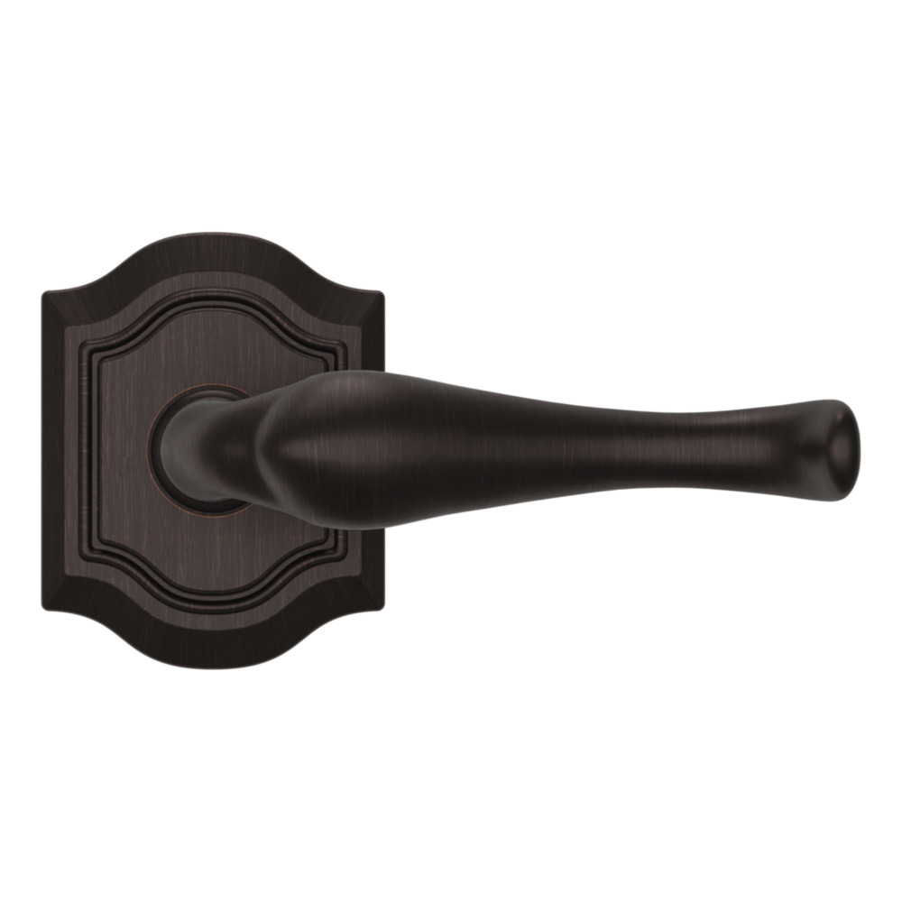 Baldwin 5447 Bethpage Lever Set with R027 Rose Venetian Bronze / Passage / Reversible