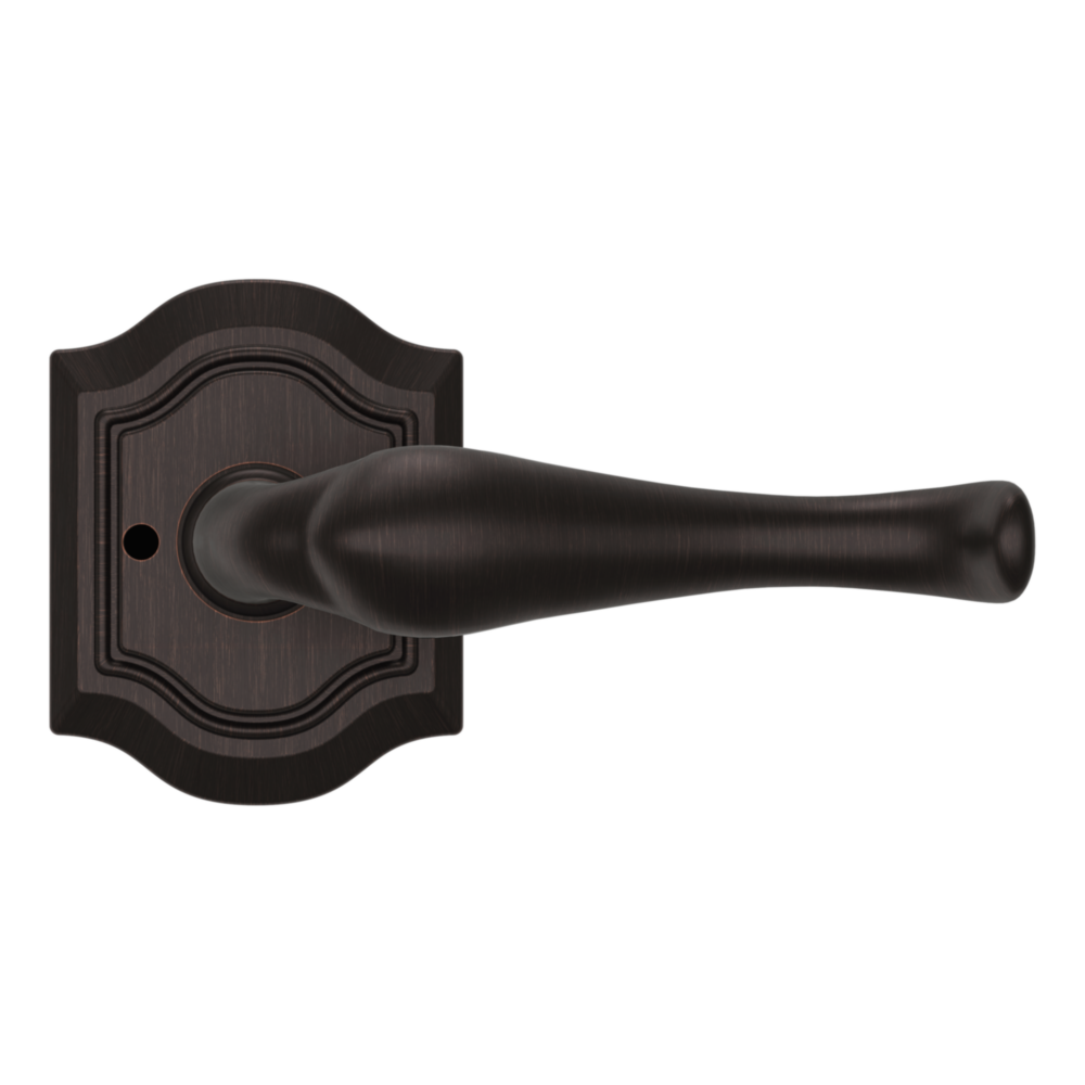 Baldwin 5447 Bethpage Lever Set with R027 Rose Venetian Bronze / Privacy / Reversible