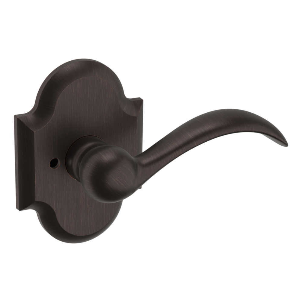 Baldwin 5452 Beavertail Lever Set with R030 Rose Venetian Bronze / Privacy / Reversible
