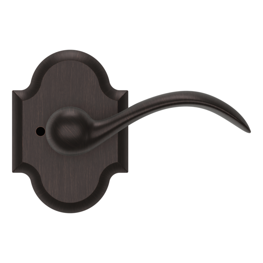 Baldwin 5452 Beavertail Lever Set with R030 Rose Venetian Bronze / Privacy / Reversible