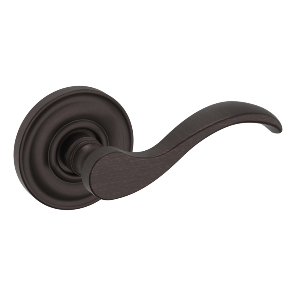 Baldwin 5455 Wave Lever Set with 5048 Rose Venetian Bronze / Passage / Reversible