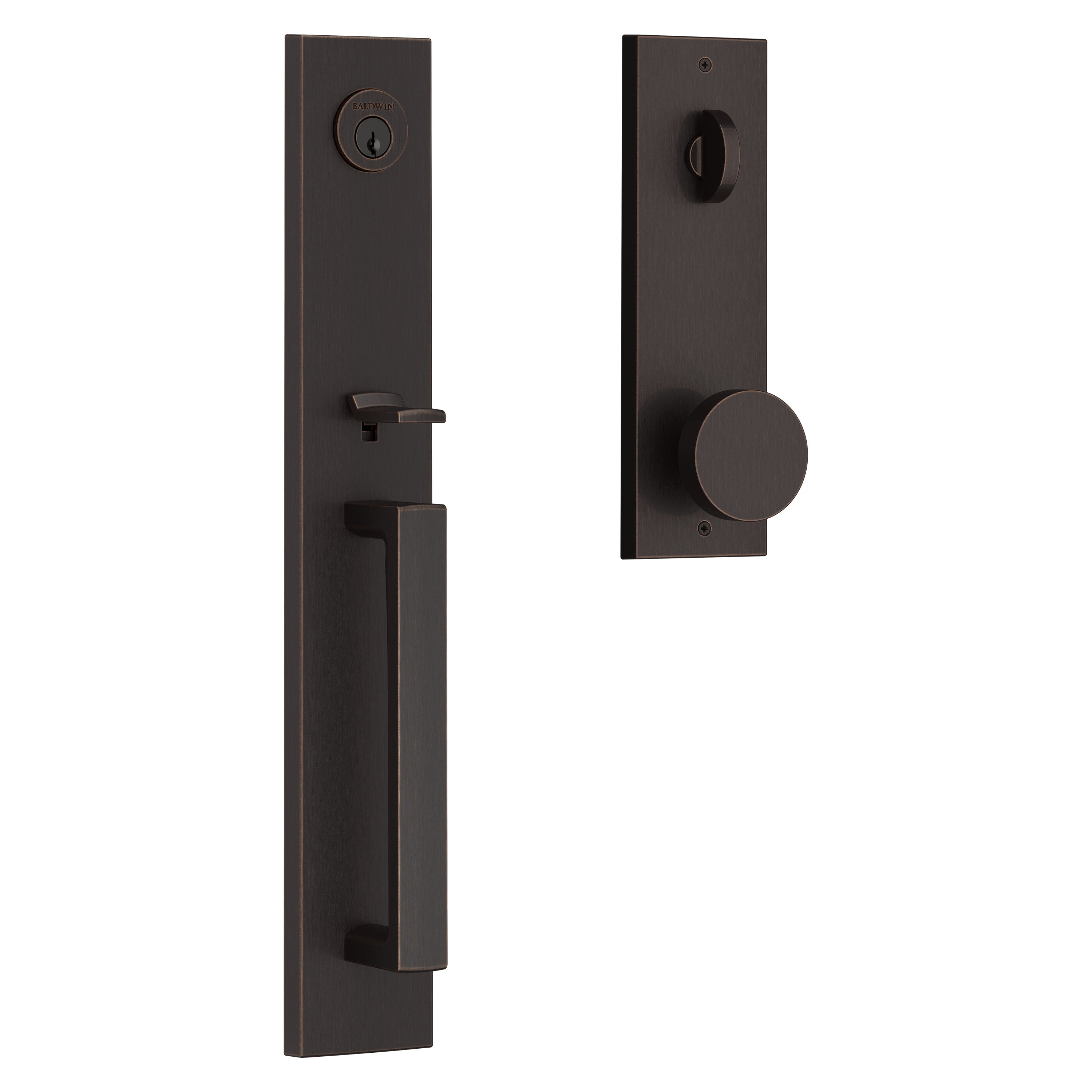 Baldwin Reserve Santa Cruz Handleset With Contemporary Knob