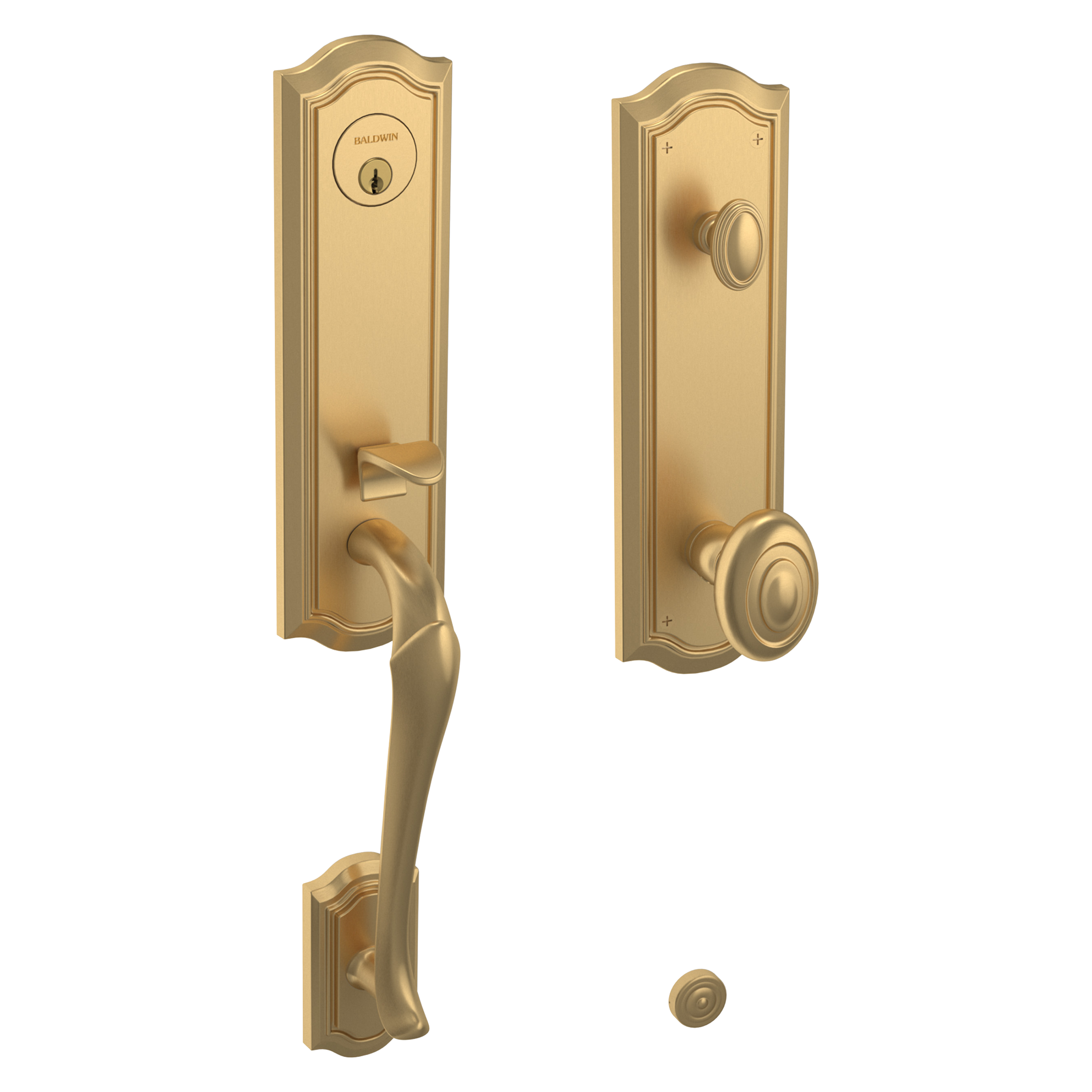 Baldwin Bethpage Single Cylinder Handleset with 5077 Knob