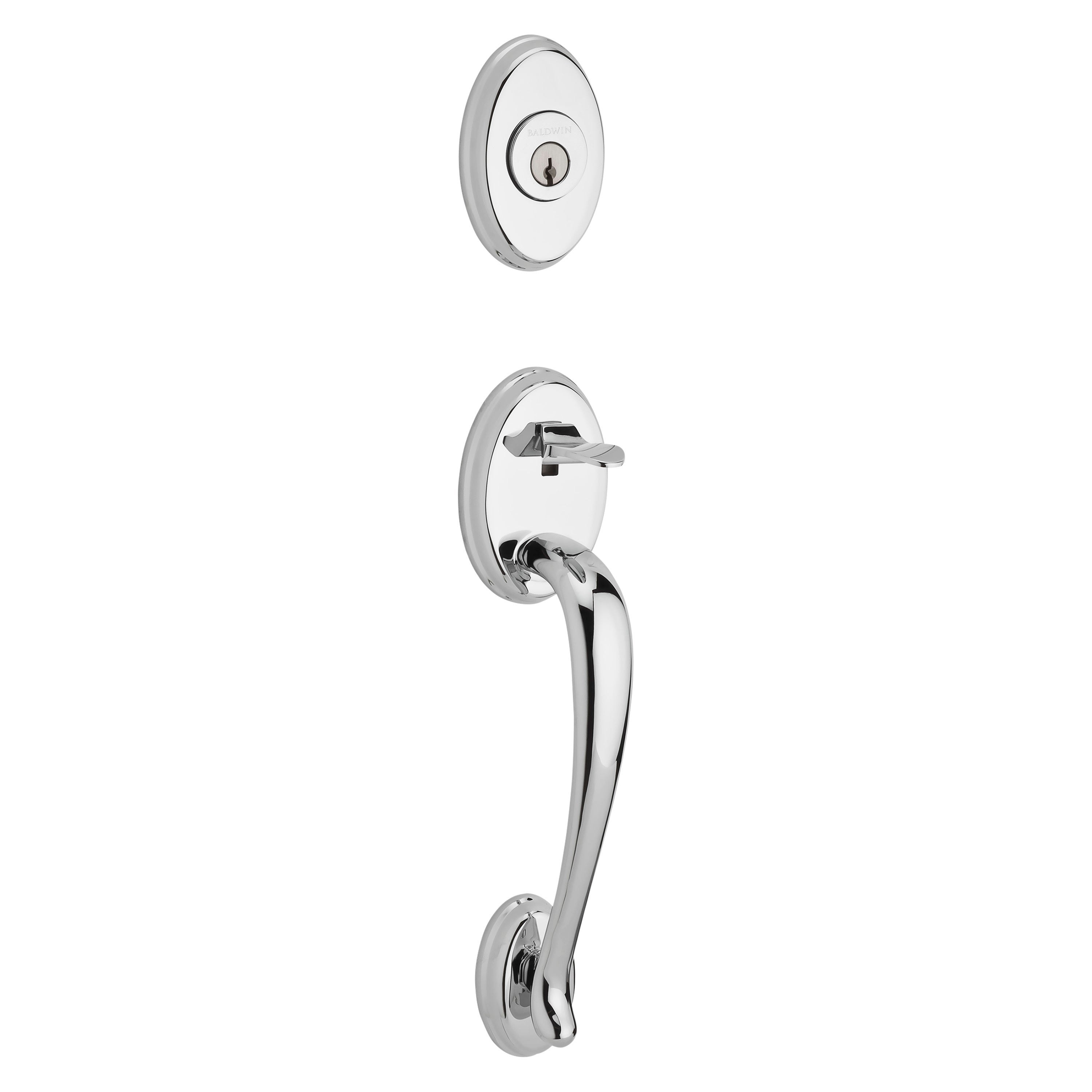 Baldwin Reserve Columbus Single Cylinder Handleset With Round Knob