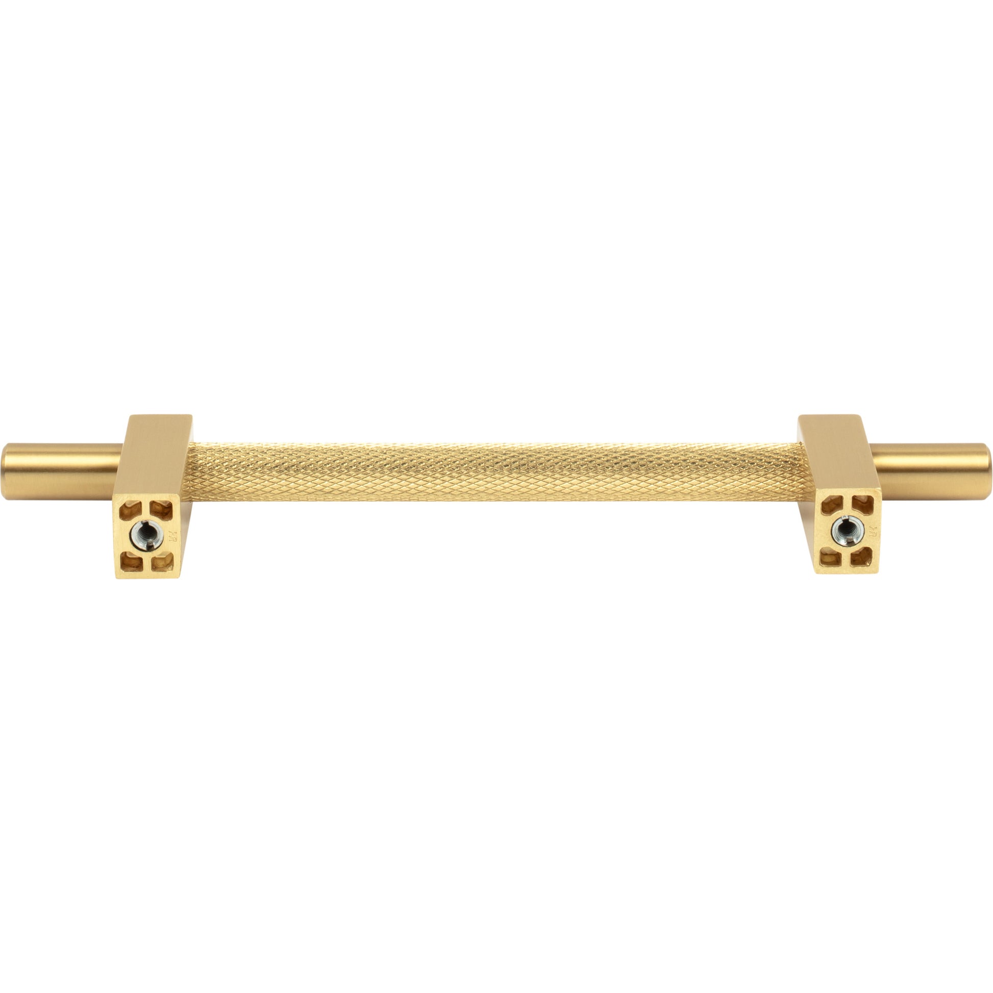 Jeffrey Alexander Larkin Knurled Center Cabinet Bar Pull Brushed Gold / 128 mm