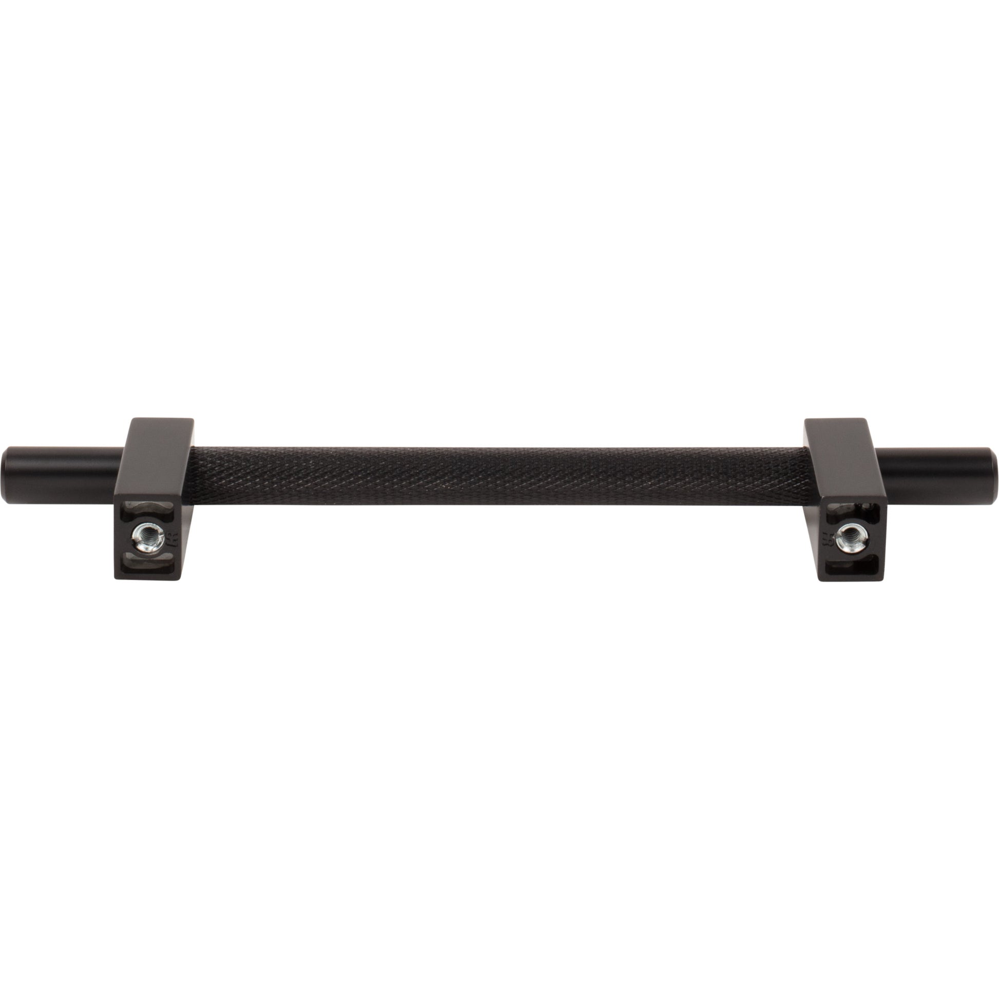 Jeffrey Alexander Larkin Knurled Center Cabinet Bar Pull Matte Black / 128 mm