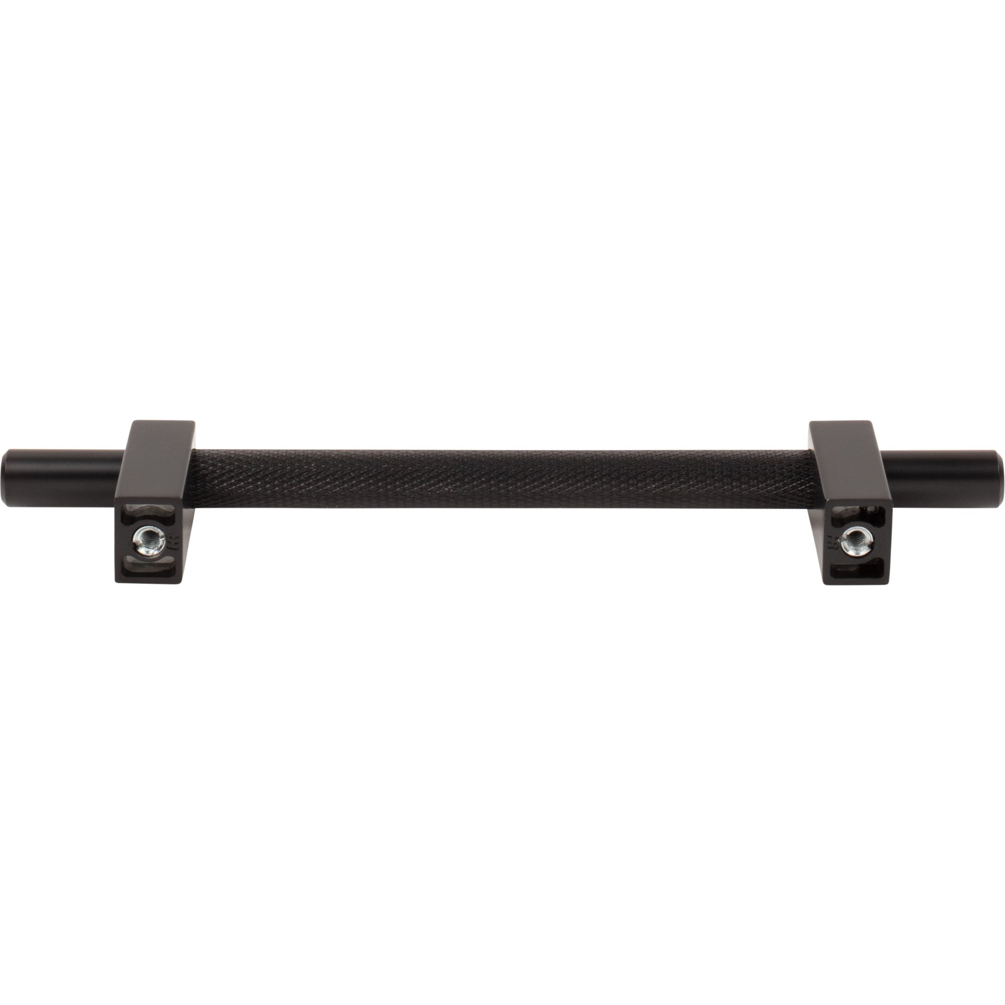Jeffrey Alexander Larkin Knurled Center Cabinet Bar Pull Matte Black / 128 mm