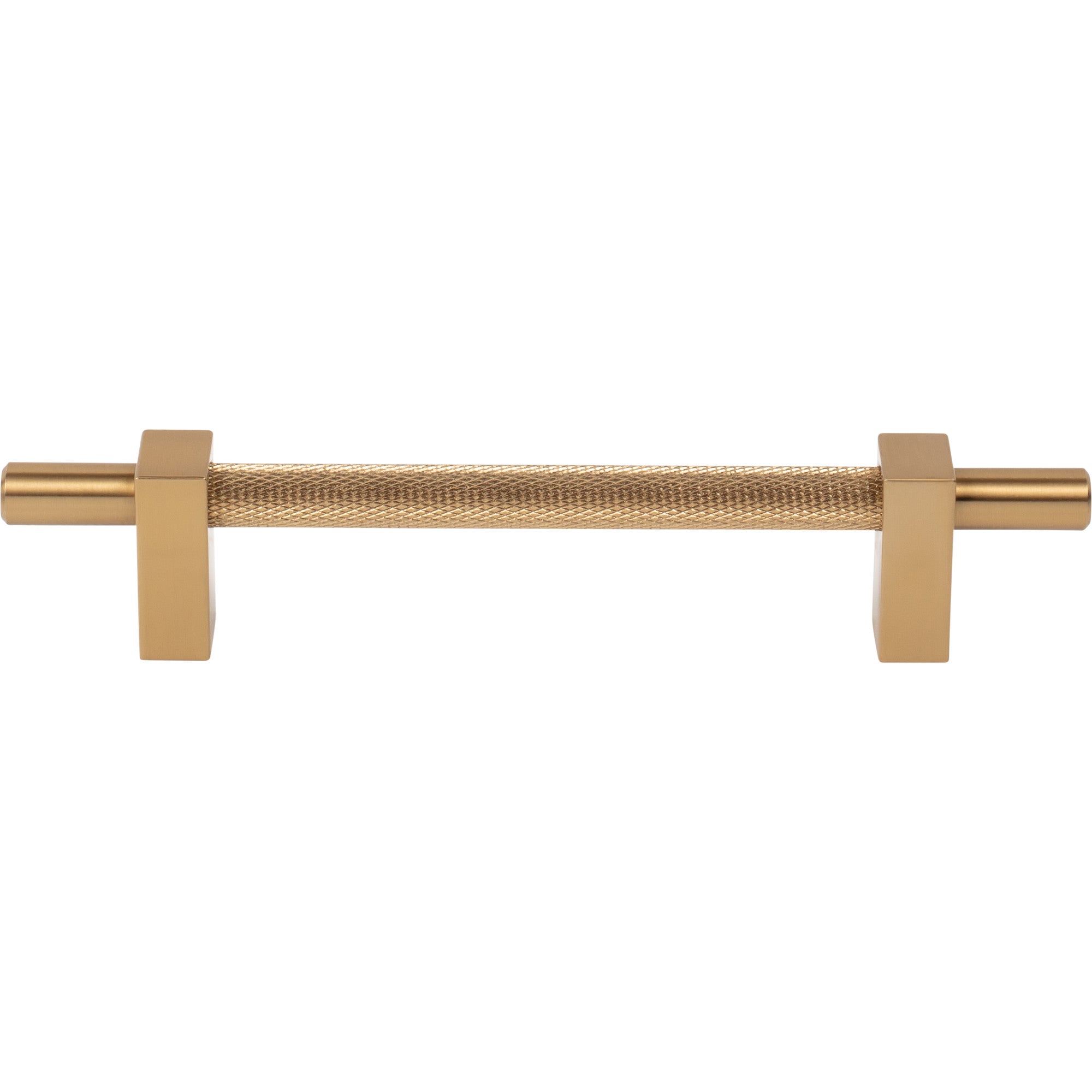 Jeffrey Alexander Larkin Knurled Center Cabinet Bar Pull Satin Bronze / 128 mm