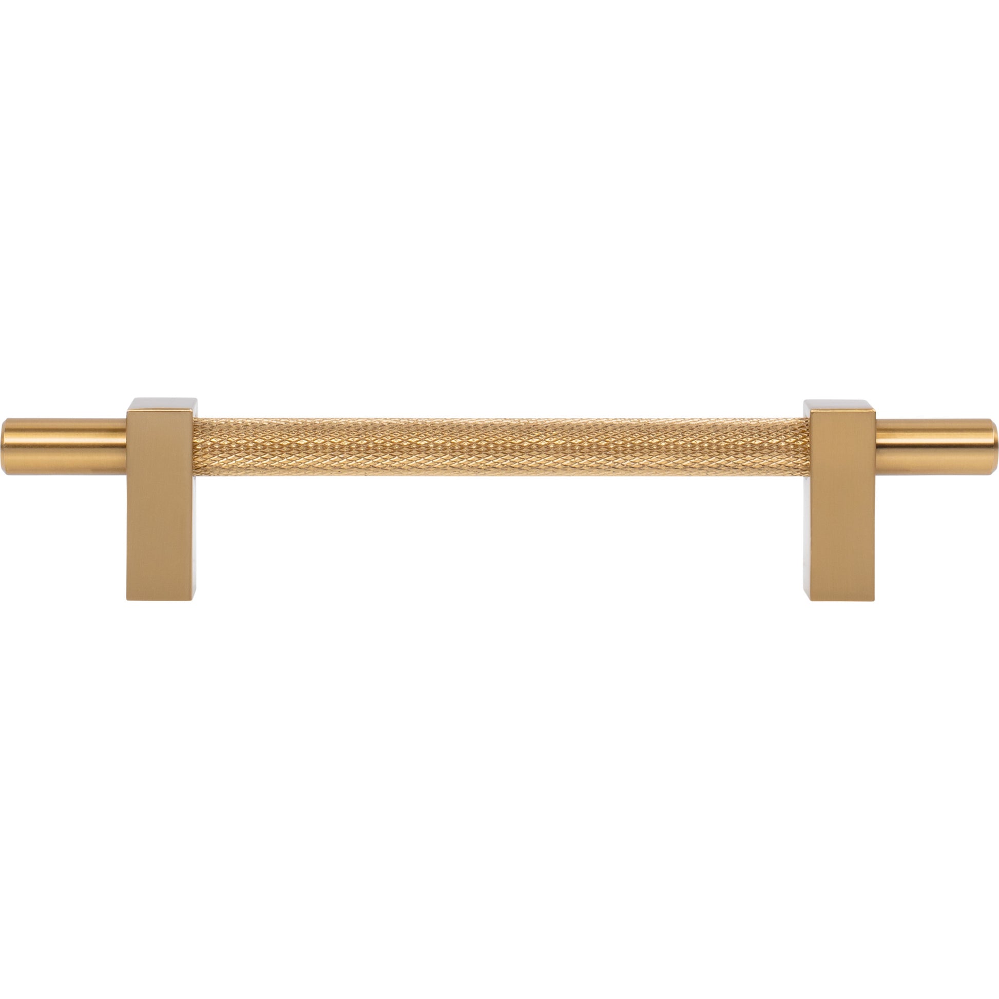 Jeffrey Alexander Larkin Knurled Center Cabinet Bar Pull Satin Bronze / 128 mm