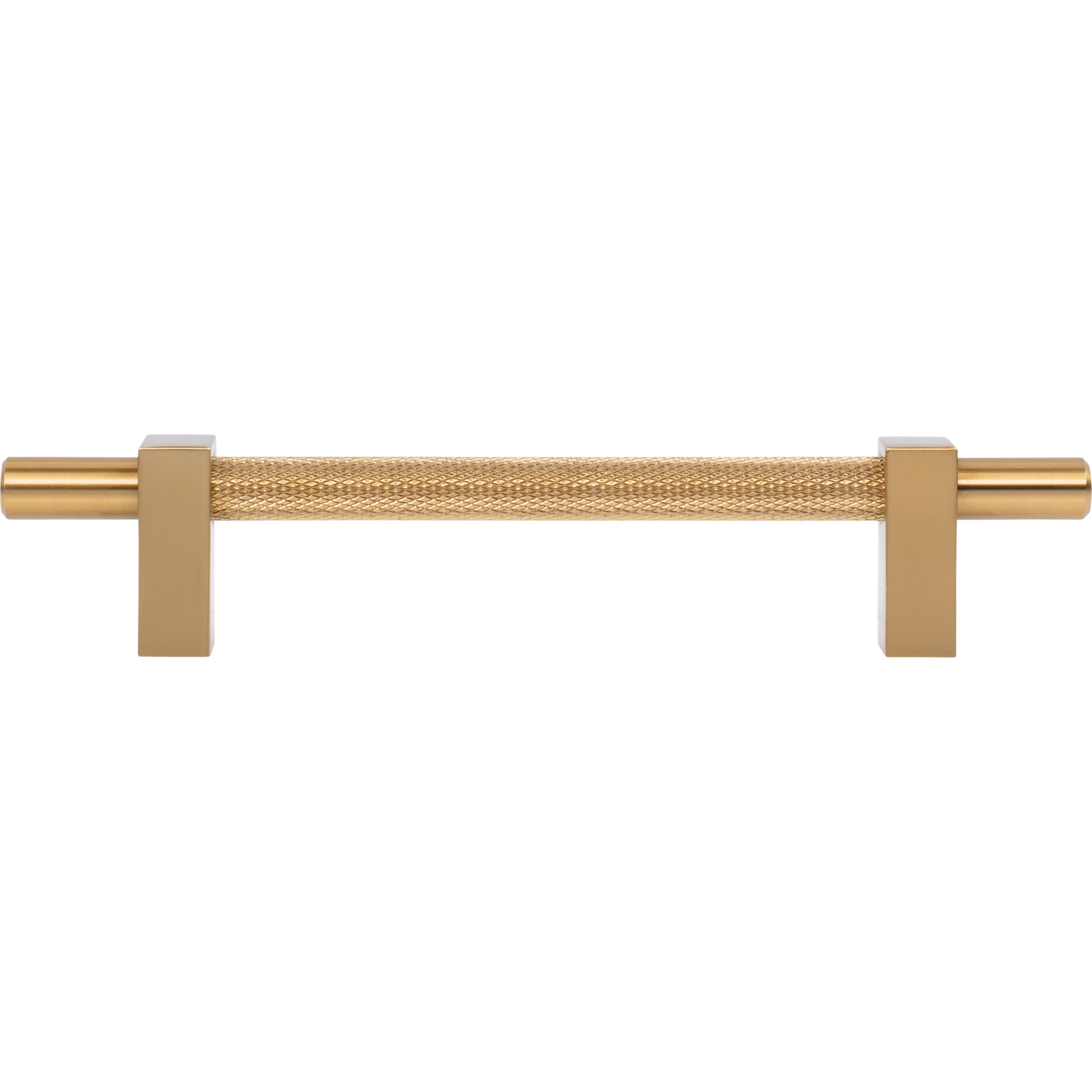 Jeffrey Alexander Larkin Knurled Center Cabinet Bar Pull Satin Bronze / 128 mm