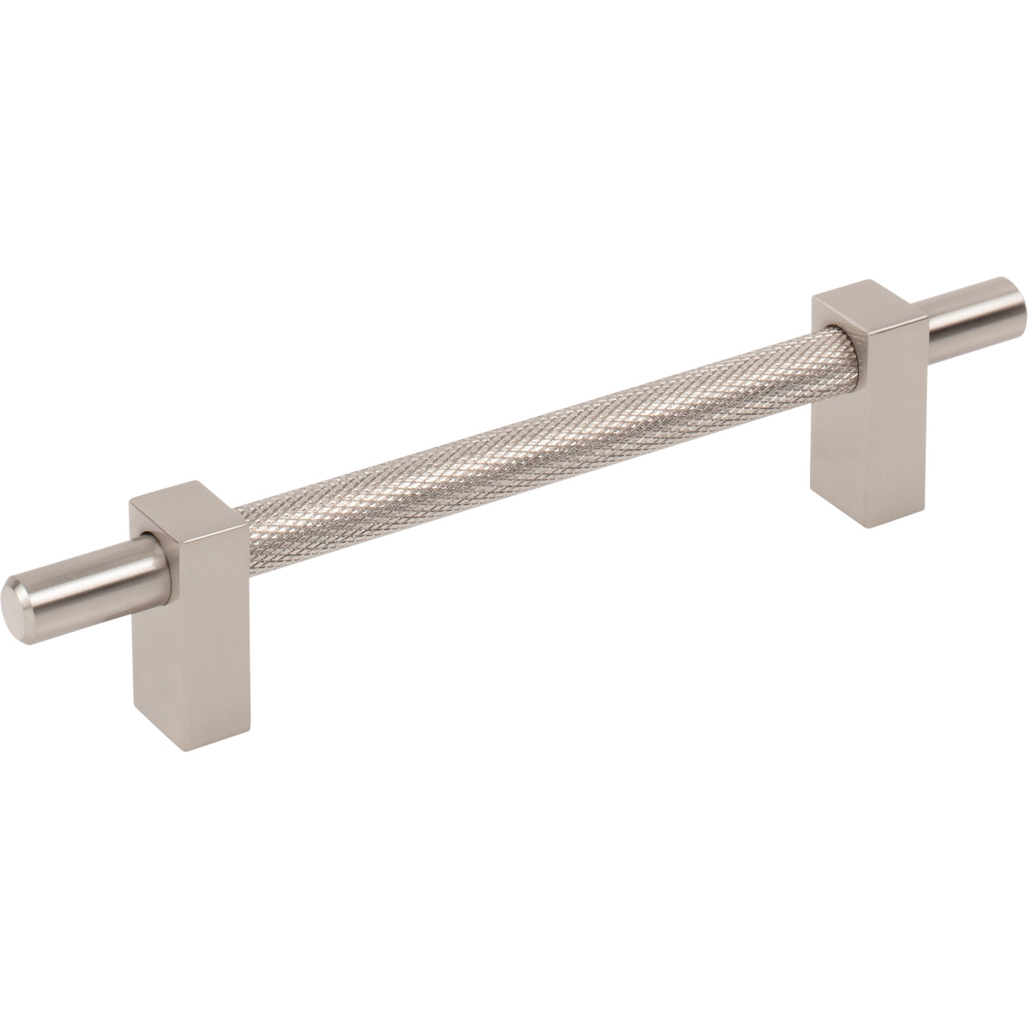 Jeffrey Alexander Larkin Knurled Center Cabinet Bar Pull Satin Nickel / 128 mm