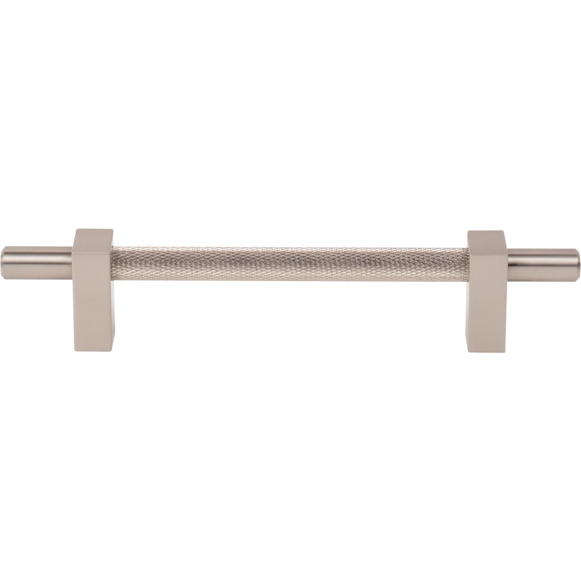 Jeffrey Alexander Larkin Knurled Center Cabinet Bar Pull Satin Nickel / 128 mm