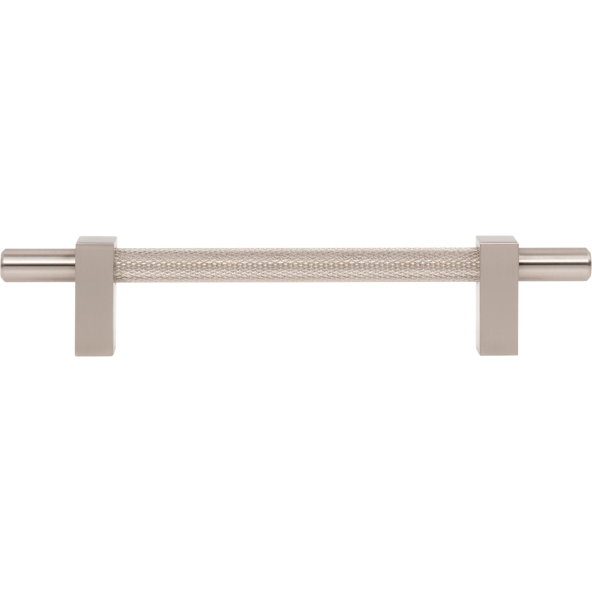 Jeffrey Alexander Larkin Knurled Center Cabinet Bar Pull Satin Nickel / 128 mm