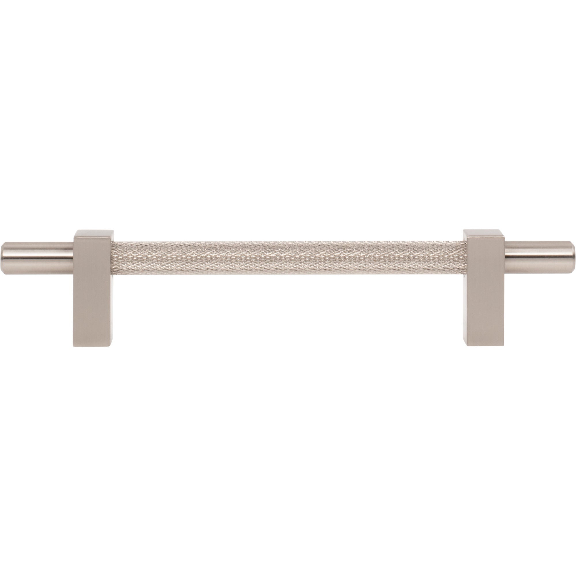 Jeffrey Alexander Larkin Knurled Center Cabinet Bar Pull Satin Nickel / 128 mm