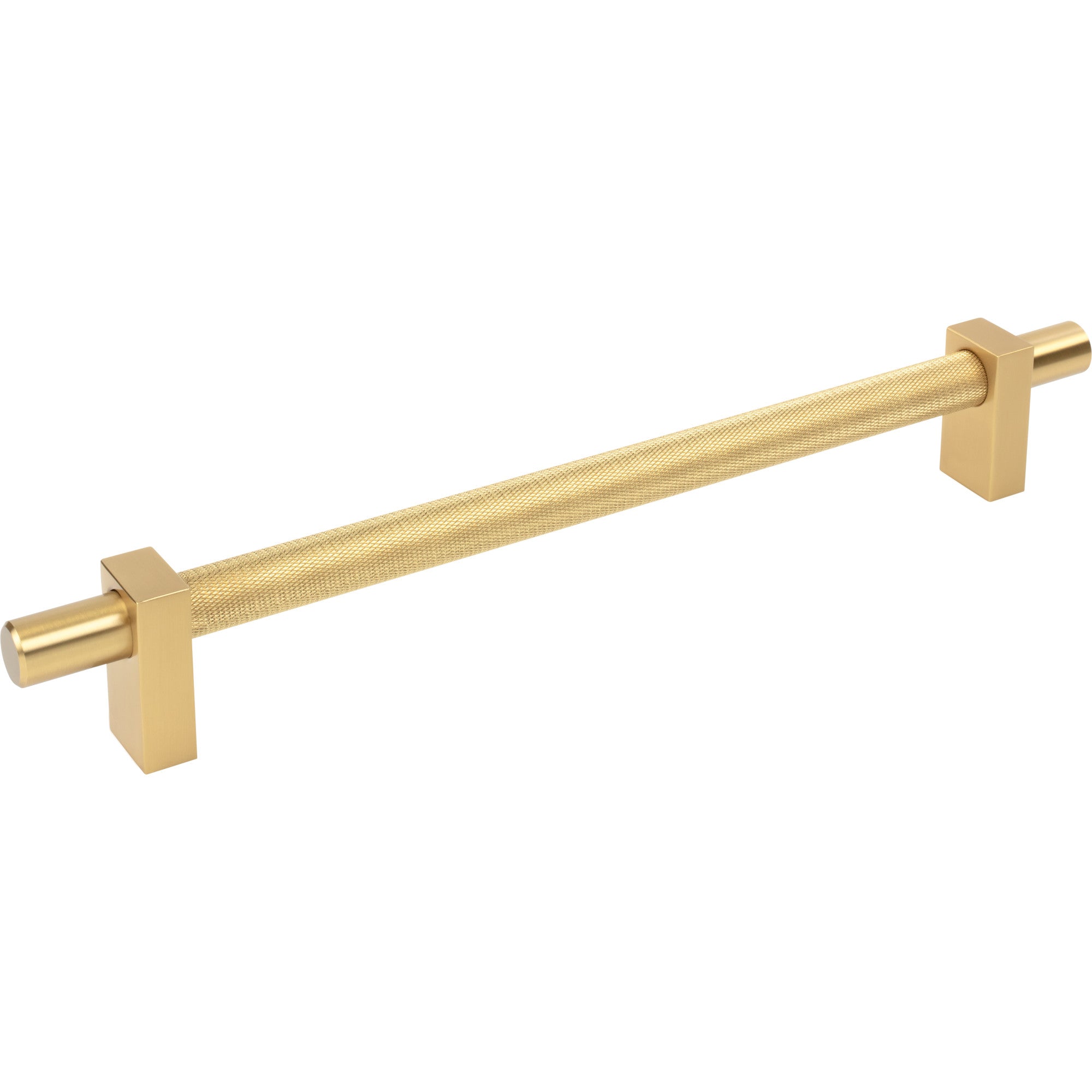 Jeffrey Alexander Larkin Knurled Center Appliance Handle Brushed Gold / 12"