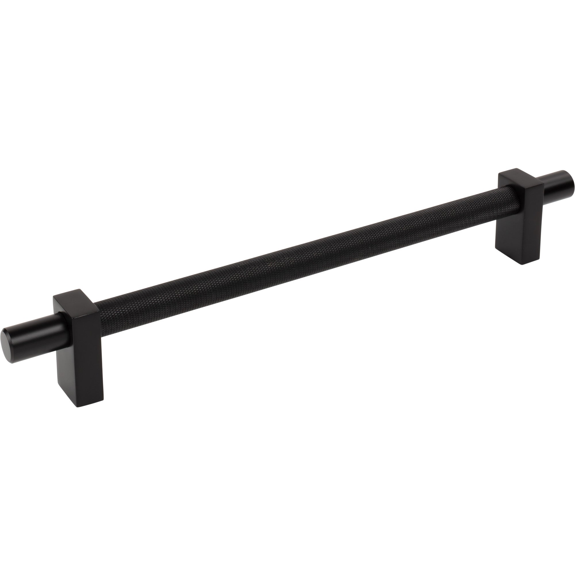 Jeffrey Alexander Larkin Knurled Center Appliance Handle Matte Black / 12"