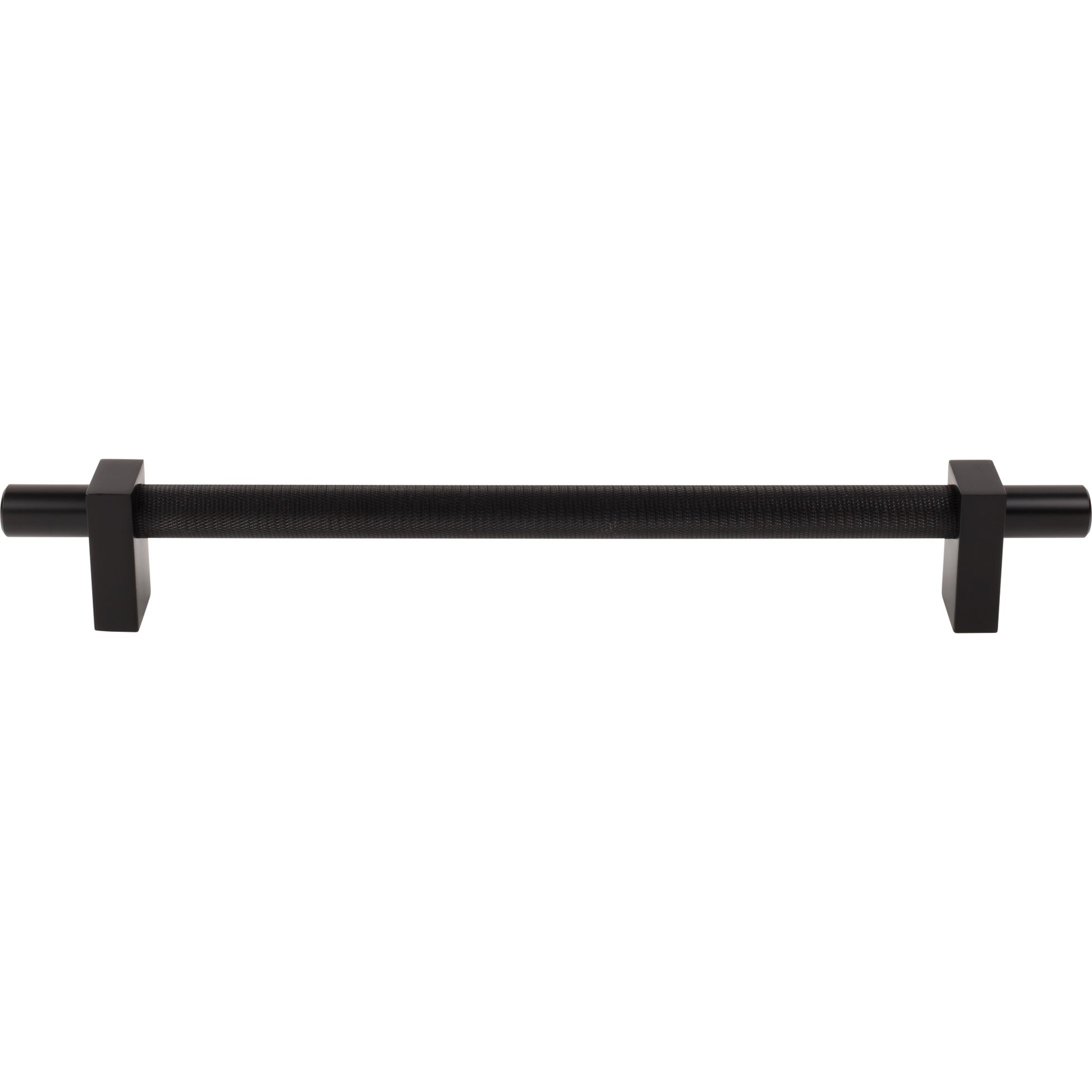 Jeffrey Alexander Larkin Knurled Center Appliance Handle Matte Black / 12"