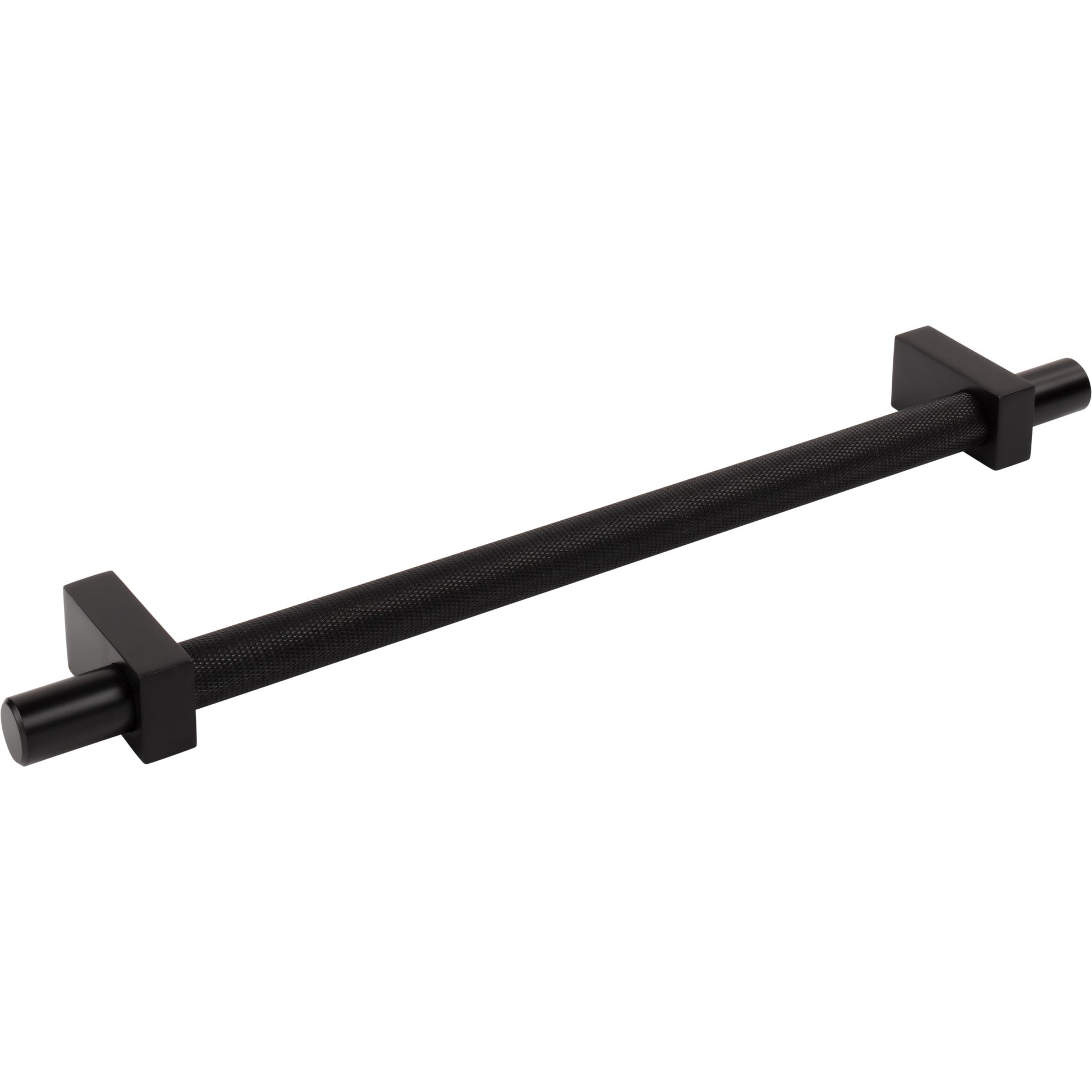 Jeffrey Alexander Larkin Knurled Center Appliance Handle Matte Black / 12"