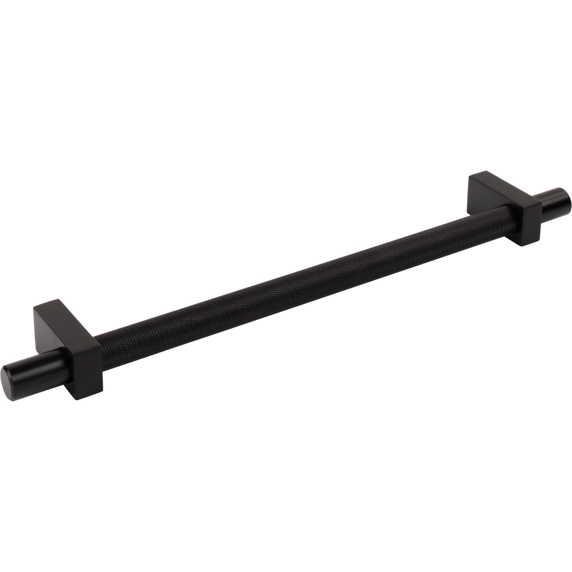 Jeffrey Alexander Larkin Knurled Center Appliance Handle Matte Black / 12"