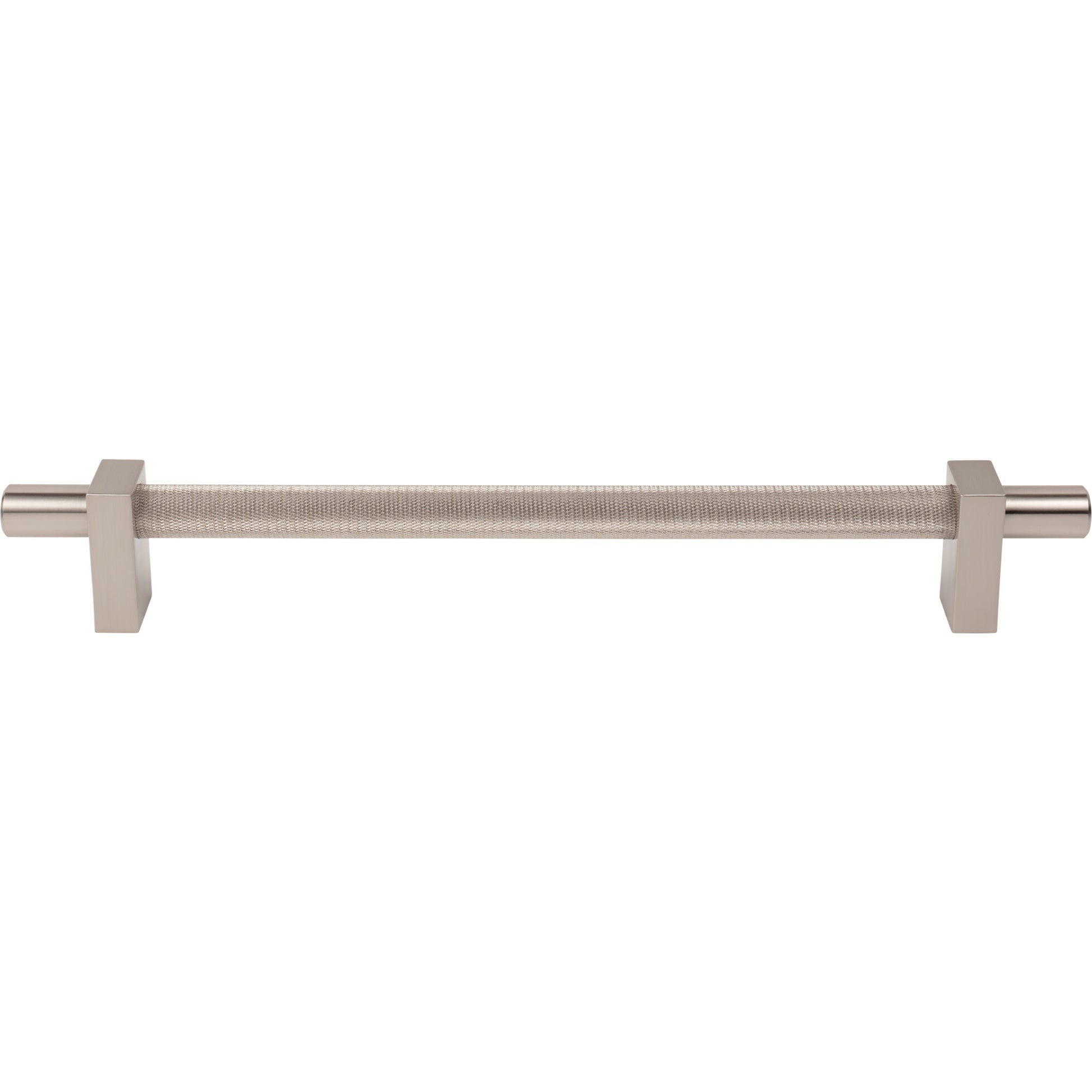 Jeffrey Alexander Larkin Knurled Center Appliance Handle Satin Nickel / 12"