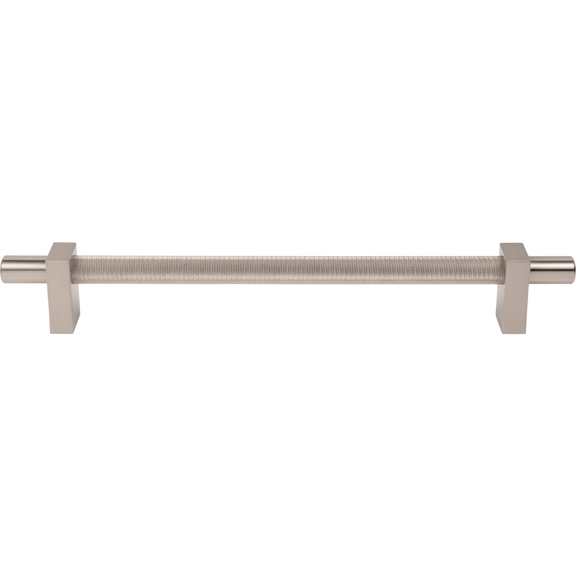 Jeffrey Alexander Larkin Knurled Center Appliance Handle Satin Nickel / 12"