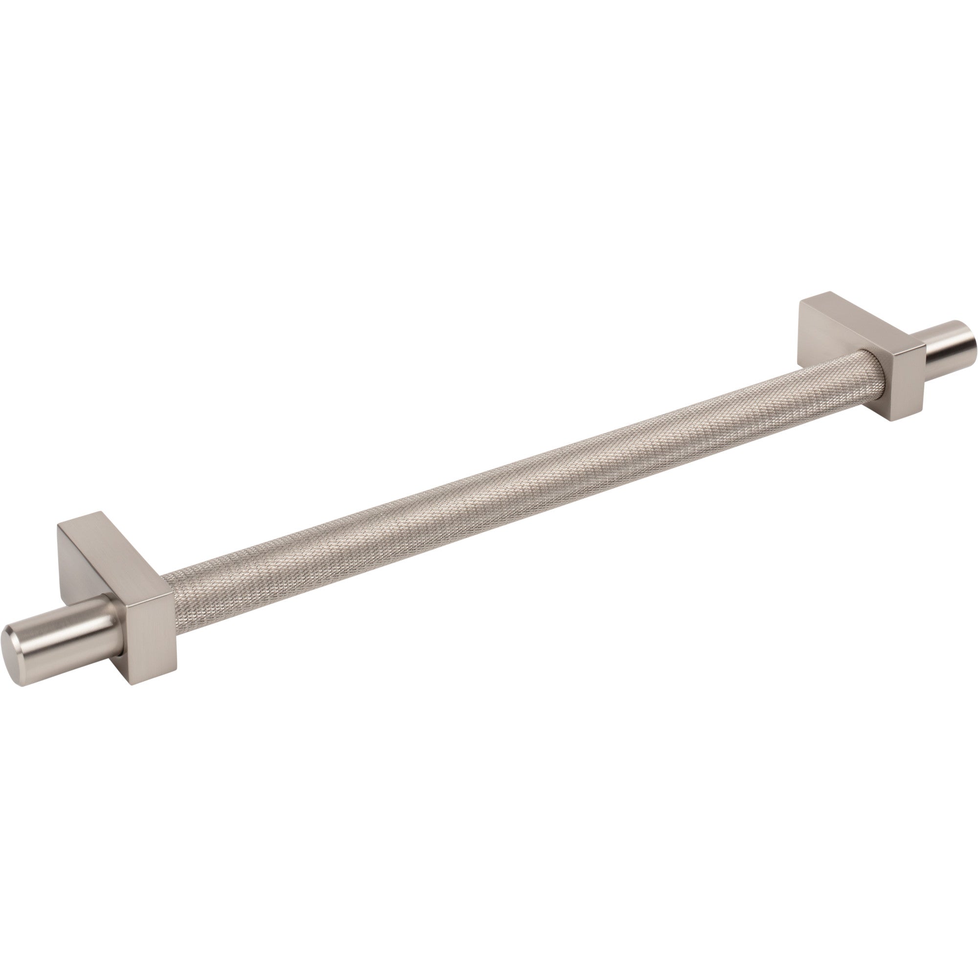 Jeffrey Alexander Larkin Knurled Center Appliance Handle Satin Nickel / 12"