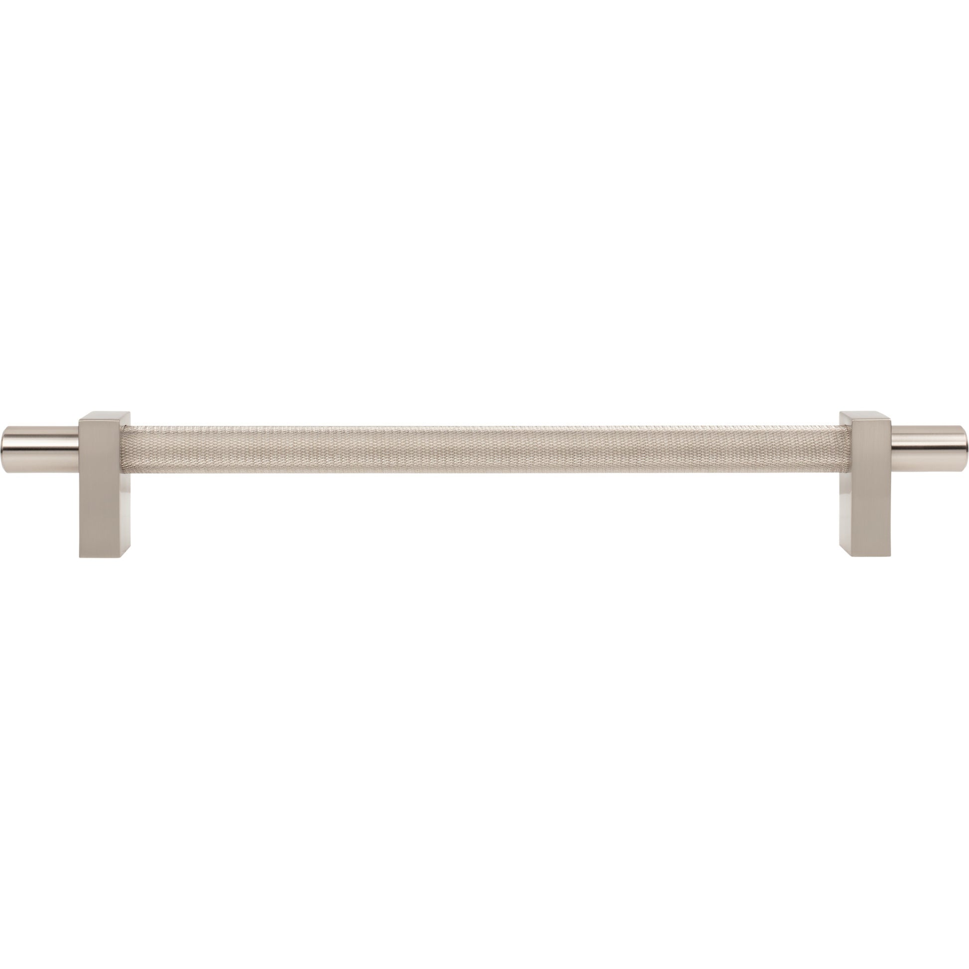 Jeffrey Alexander Larkin Knurled Center Appliance Handle Satin Nickel / 12"