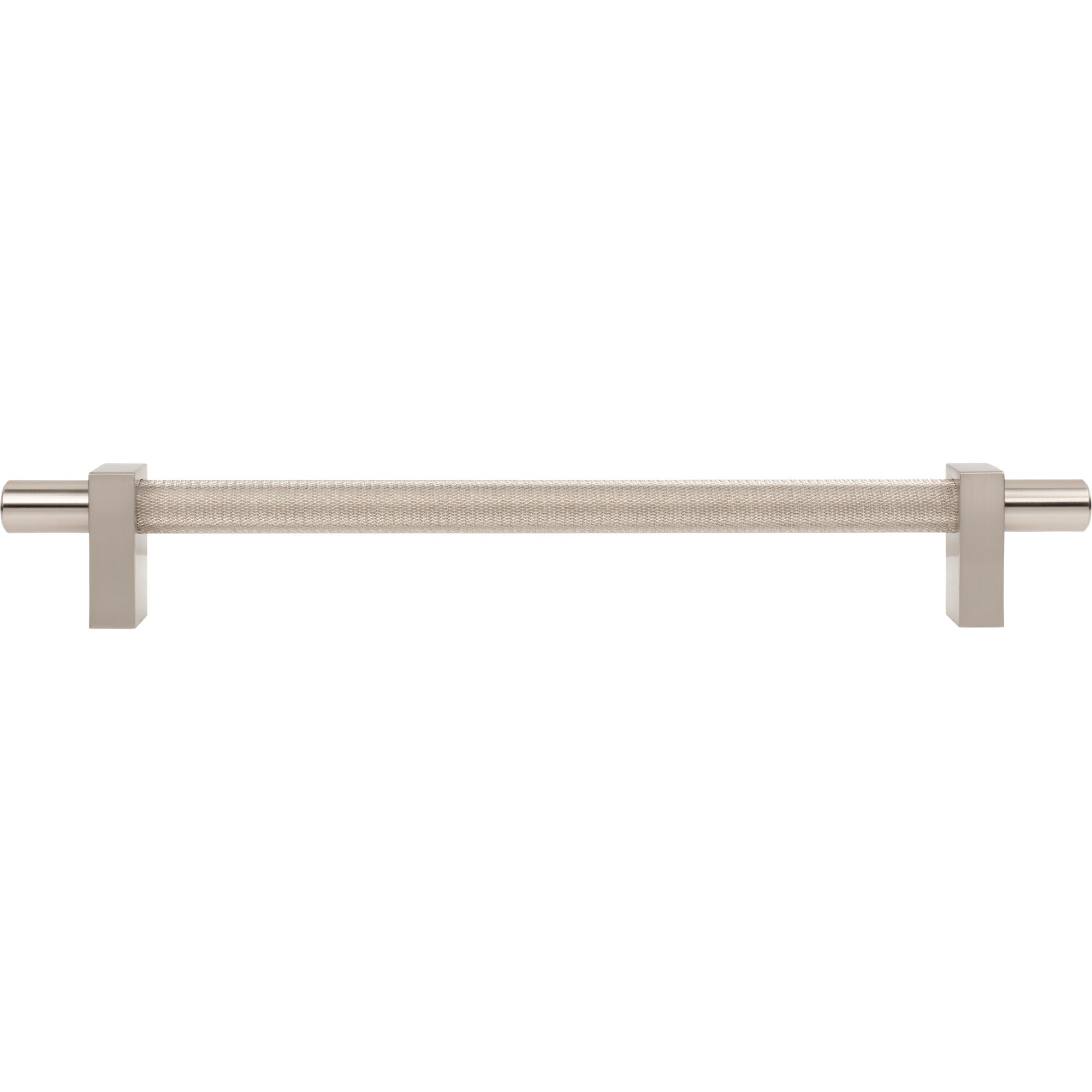 Jeffrey Alexander Larkin Knurled Center Appliance Handle Satin Nickel / 12"