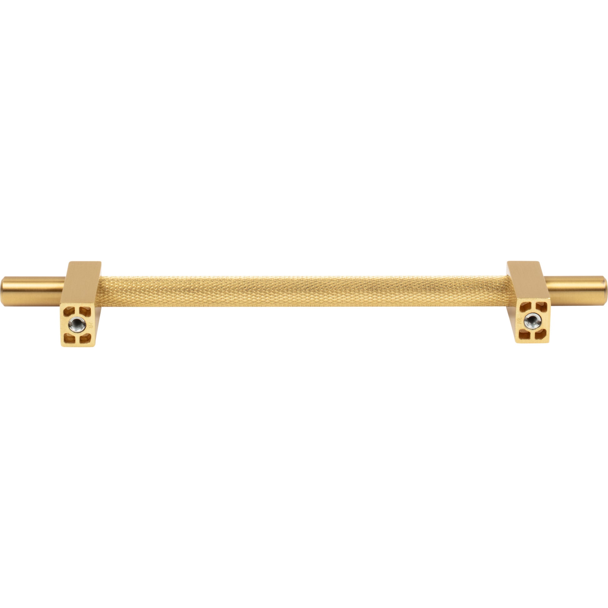 Jeffrey Alexander Larkin Knurled Center Cabinet Bar Pull Brushed Gold / 160 mm
