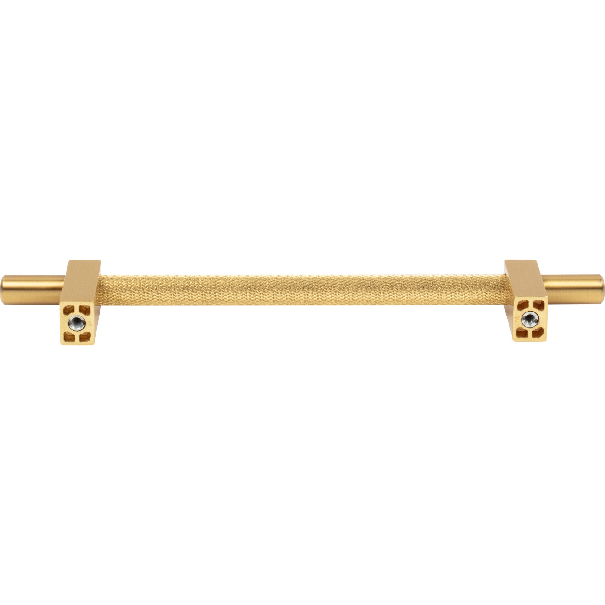 Jeffrey Alexander Larkin Knurled Center Cabinet Bar Pull Brushed Gold / 160 mm