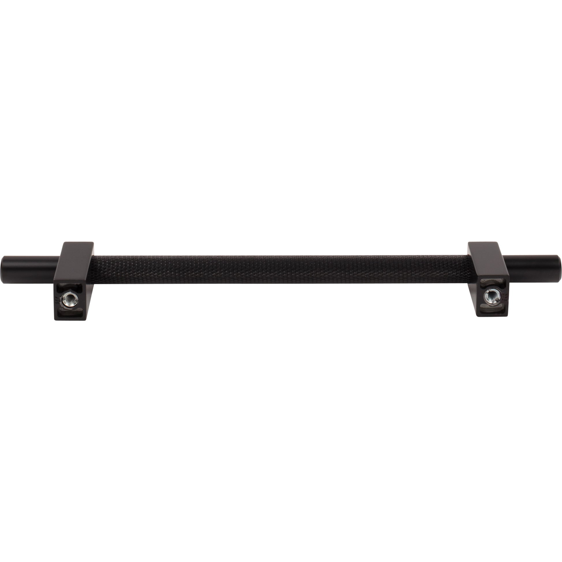 Jeffrey Alexander Larkin Knurled Center Cabinet Bar Pull Matte Black / 160 mm