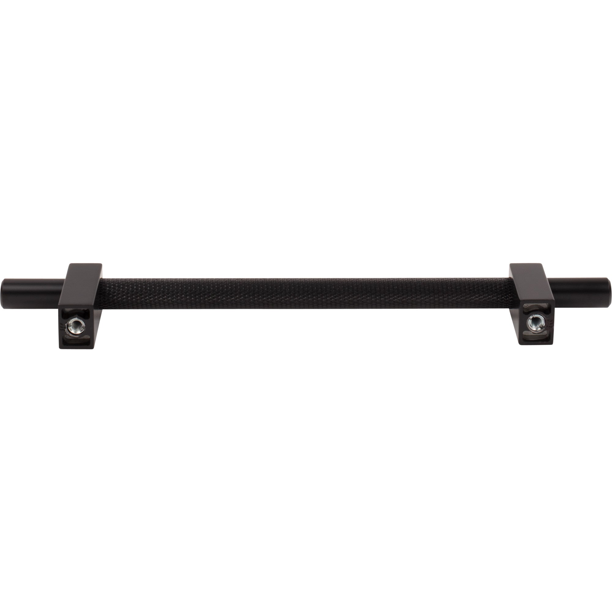 Jeffrey Alexander Larkin Knurled Center Cabinet Bar Pull Matte Black / 160 mm