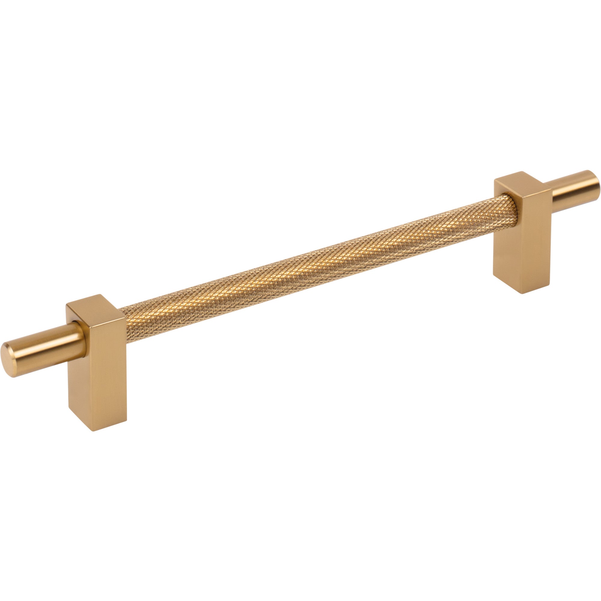 Jeffrey Alexander Larkin Knurled Center Cabinet Bar Pull Satin Bronze / 160 mm