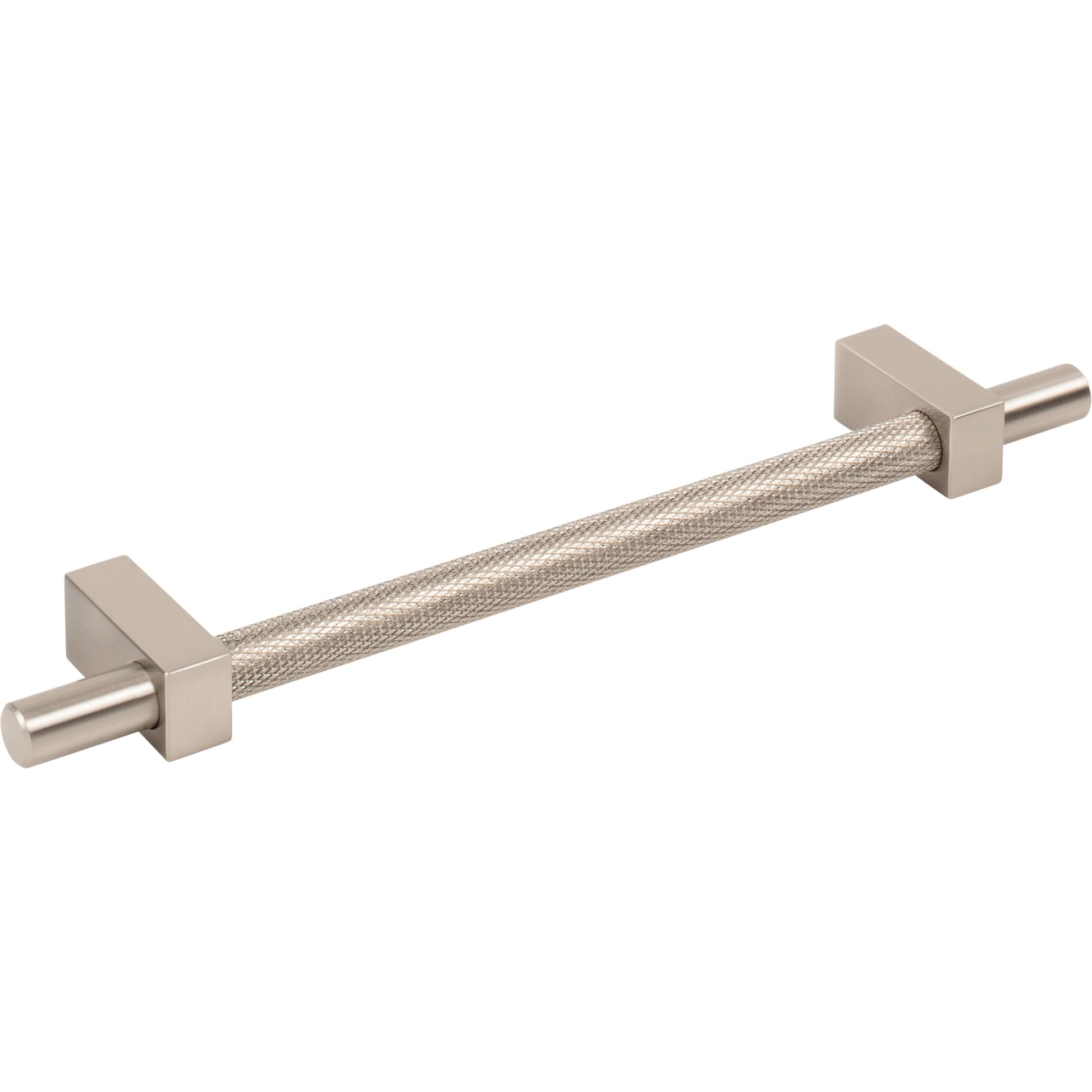 Jeffrey Alexander Larkin Knurled Center Cabinet Bar Pull Satin Nickel / 160 mm